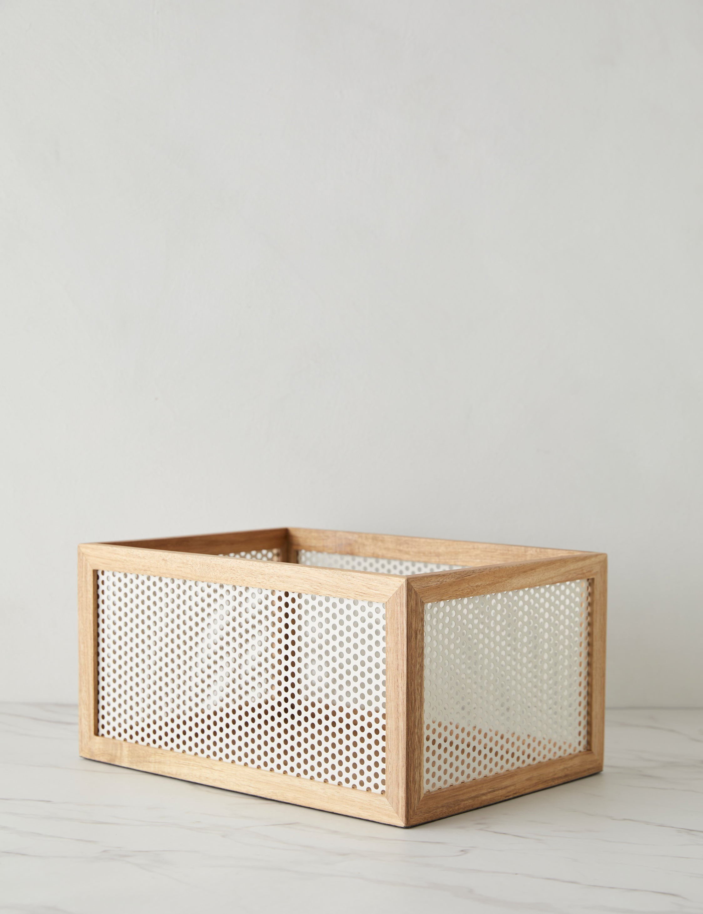 Lulu and Georgia - Perforated Acacia Basket by NEAT Method