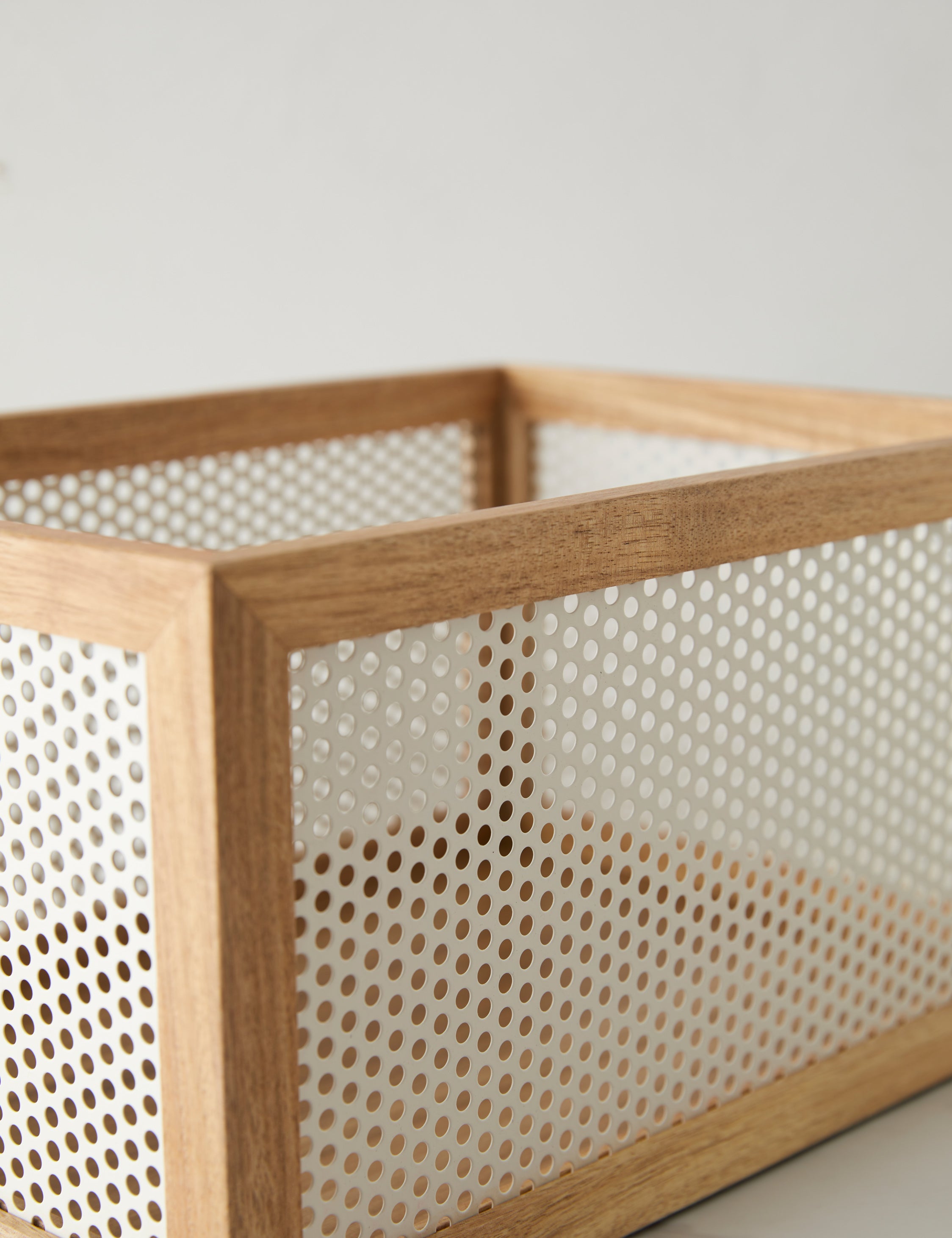 Lulu and Georgia - Perforated Acacia Basket by NEAT Method