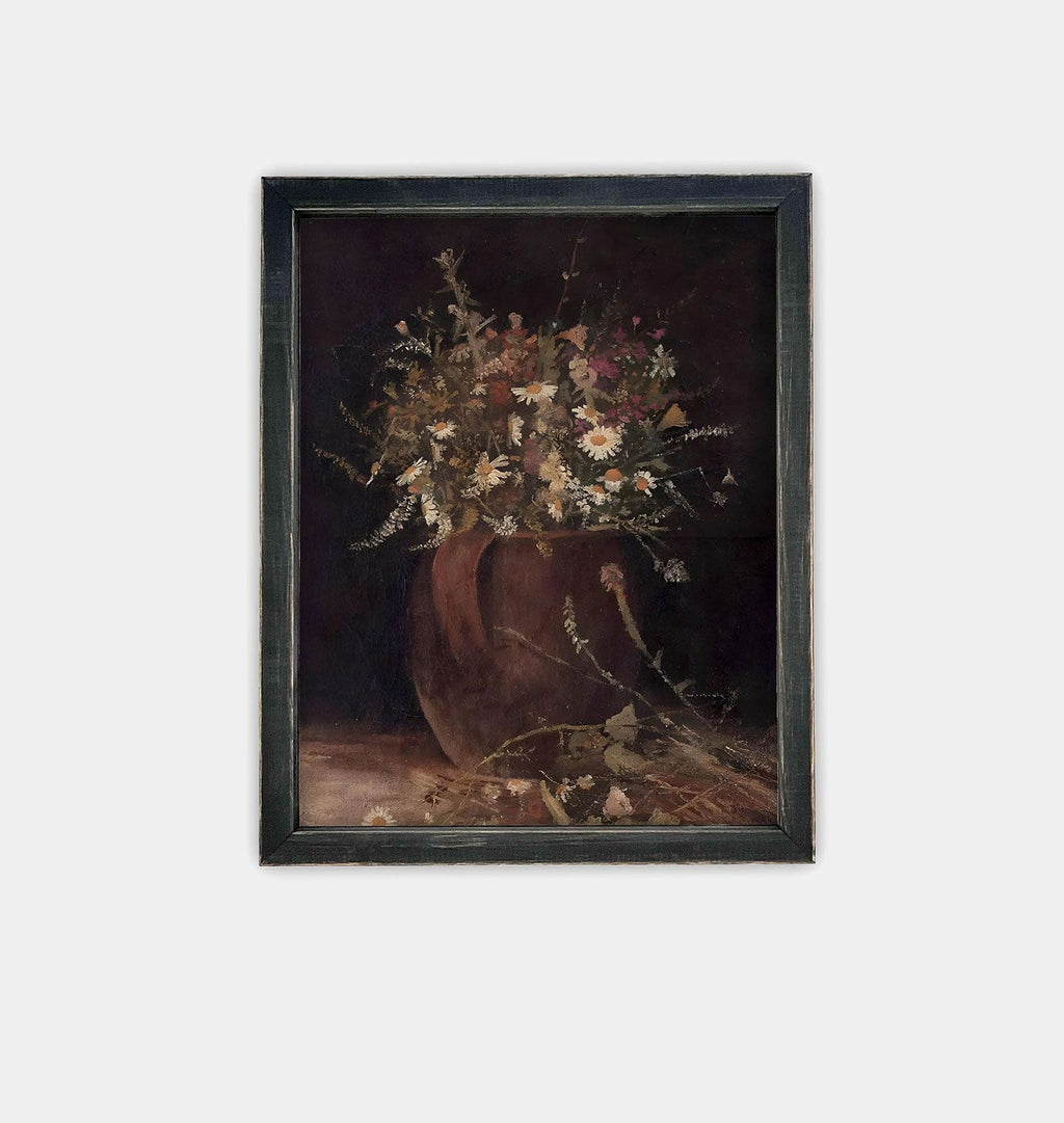Amber Interiors - Pitcher with Wildflowers Framed Print