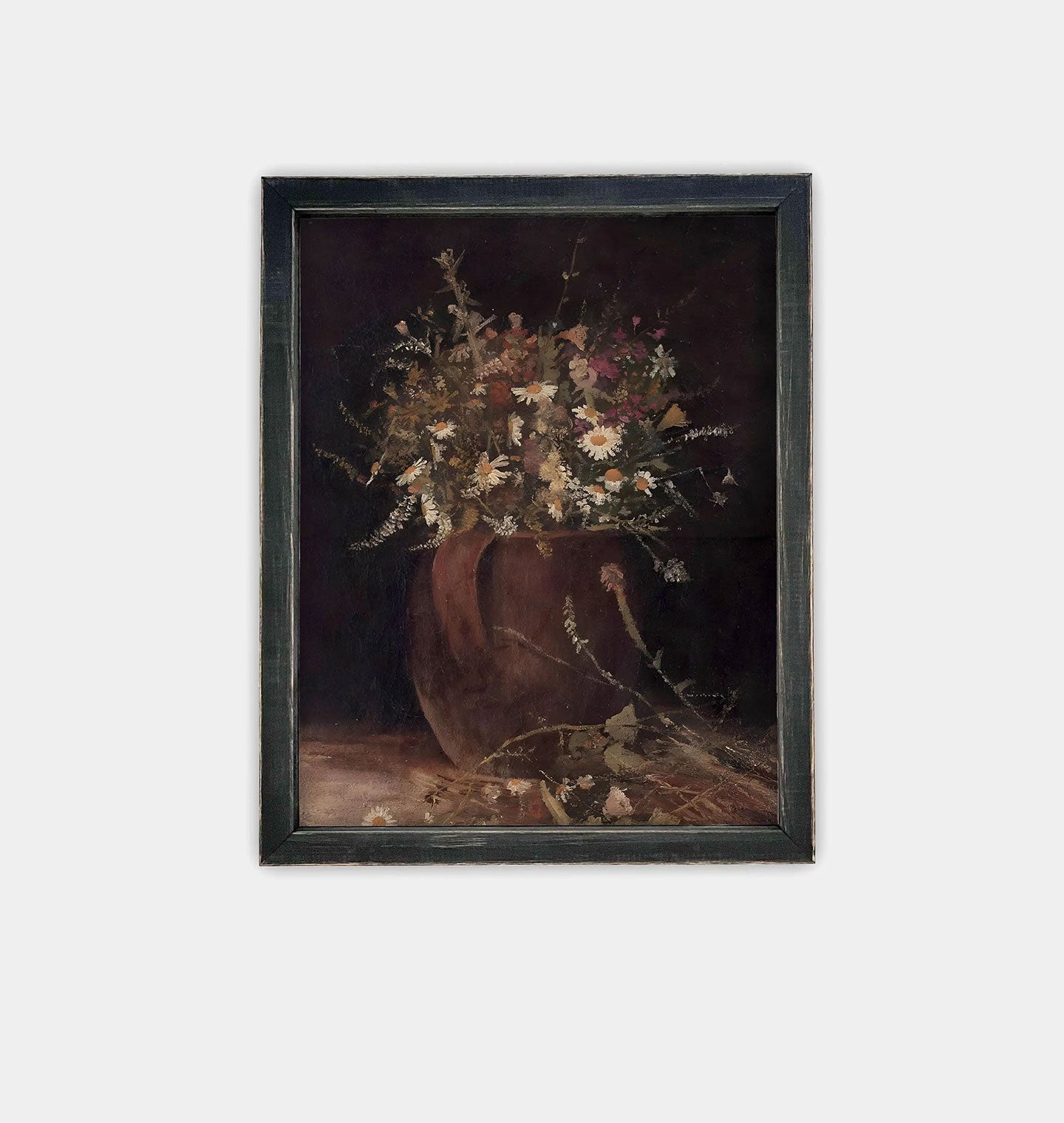 Amber Interiors - Pitcher with Wildflowers Framed Print