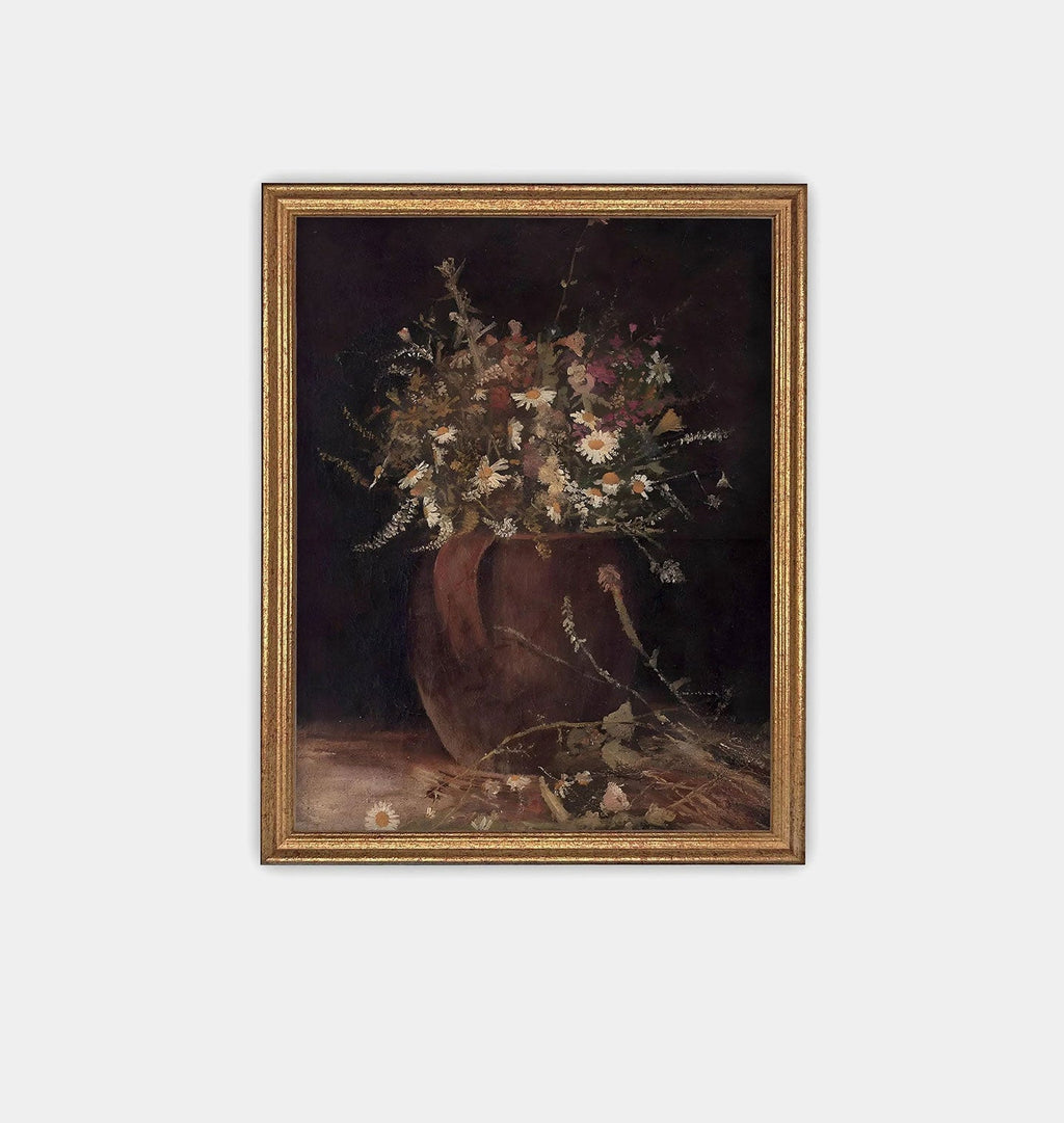 Amber Interiors - Pitcher with Wildflowers Framed Print