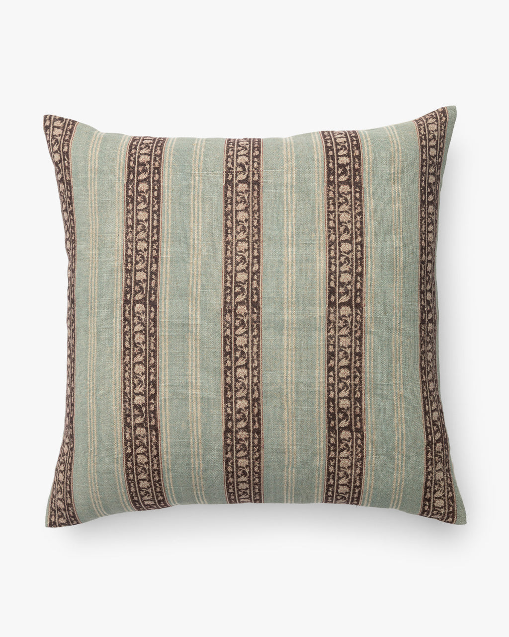 McGee & Co - Porter Block Print Linen Pillow Cover