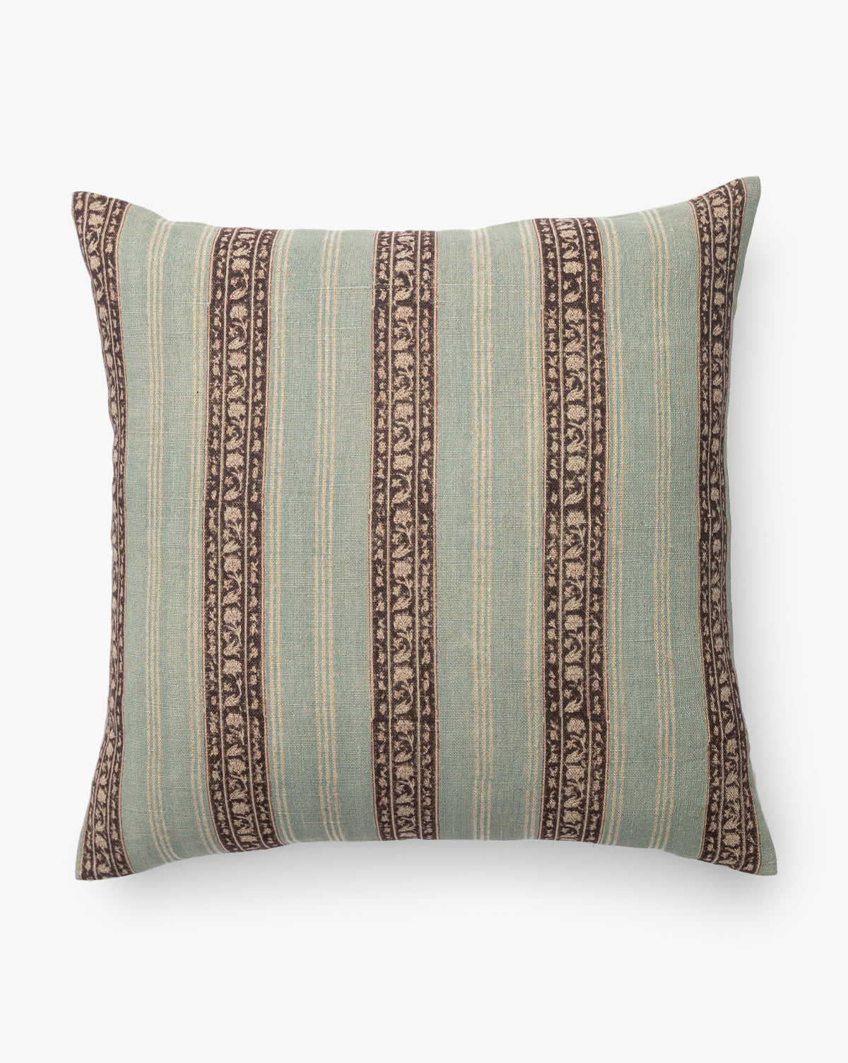 McGee & Co - Porter Block Print Linen Pillow Cover