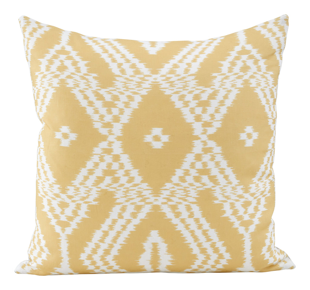 Jayson Home - Schumacher Asaka Ikat Yellow Pillows