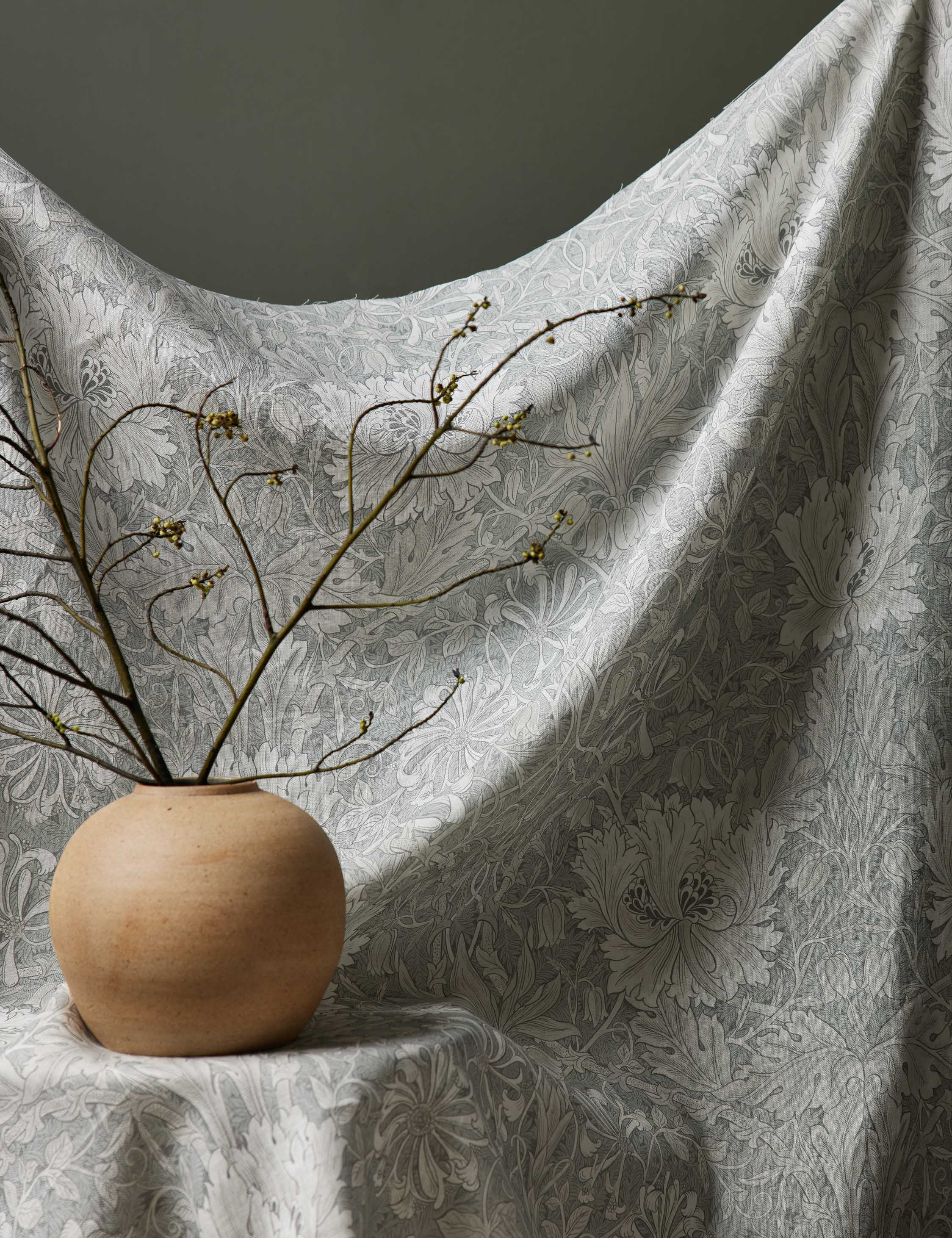 Lulu and Georgia - Pure Honeysuckle and Tulip Linen Blend Fabric by Morris & Co.