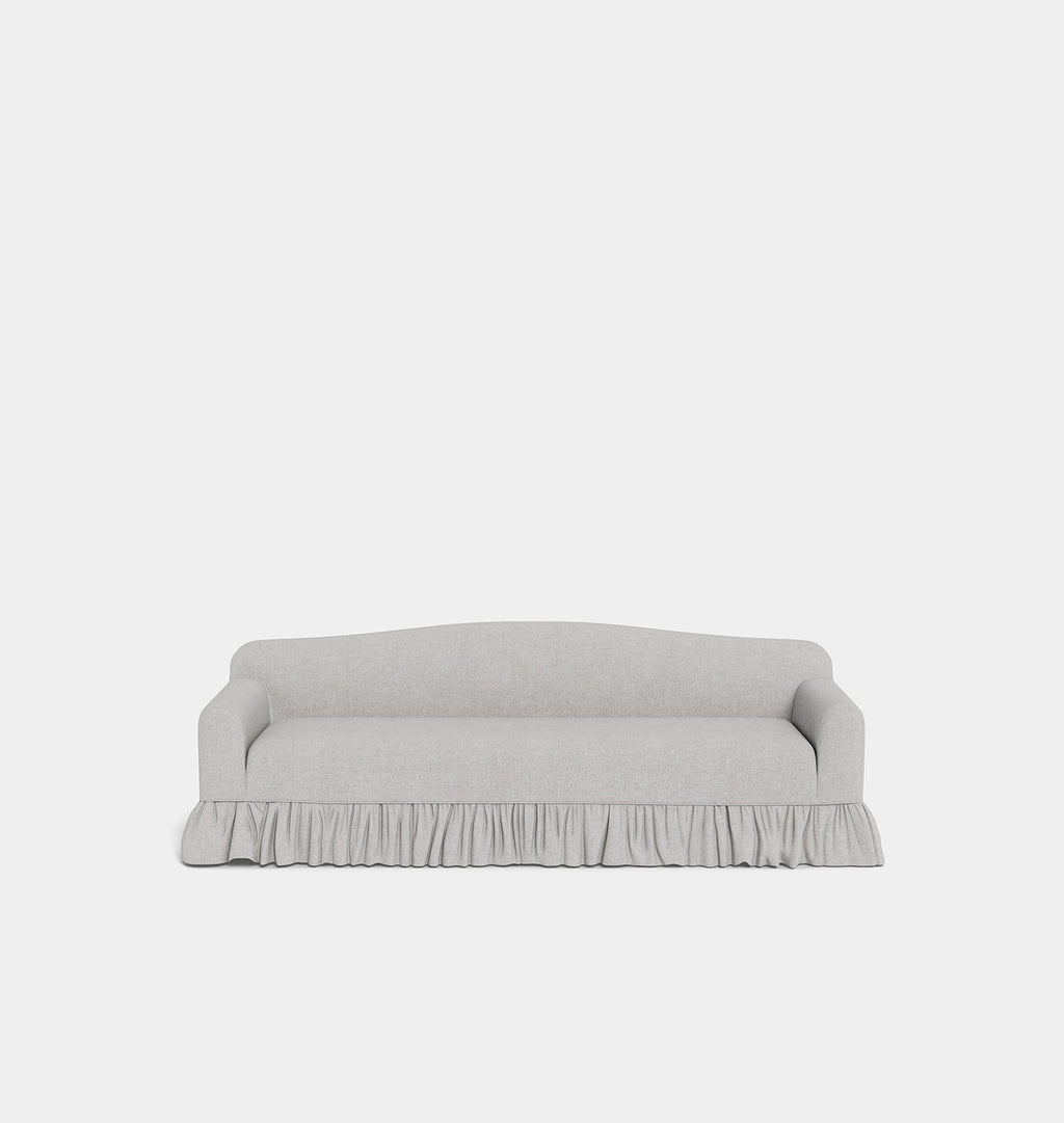 Amber Interiors - Rhodes Skirted Slipcovered Sofa