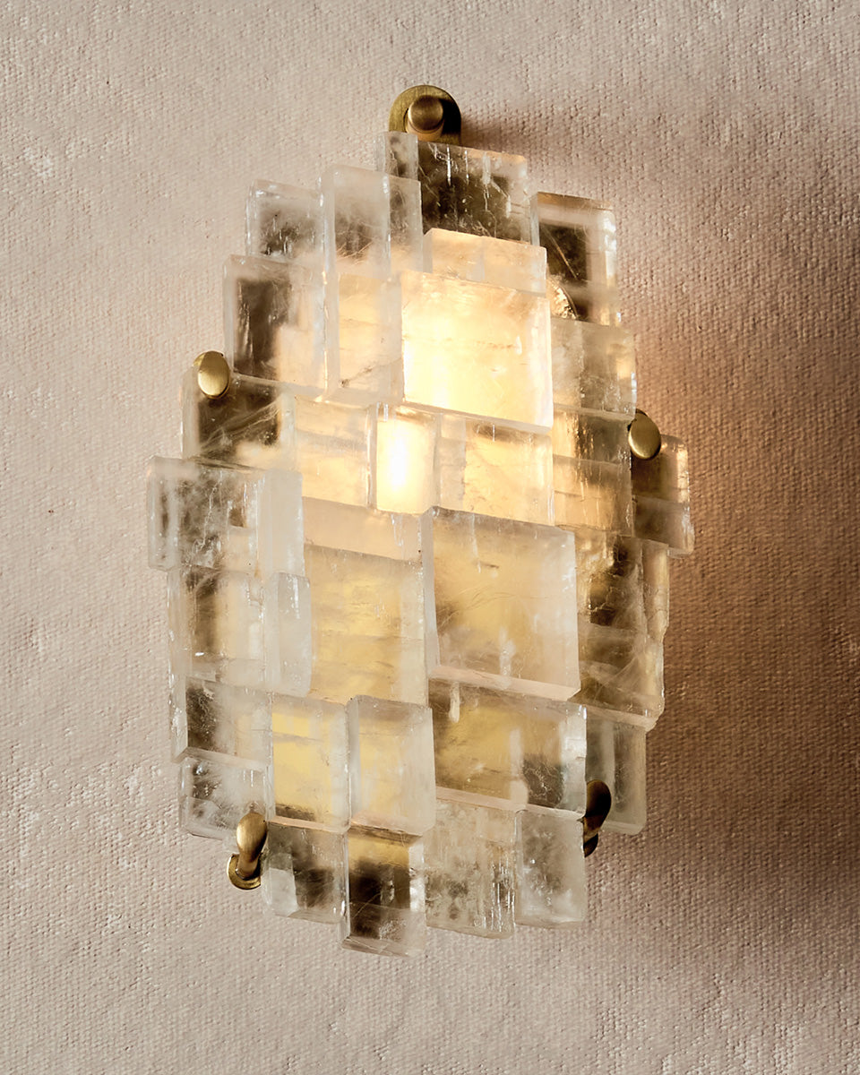 RTO Lighting - MONROE ICELANDIC SPAR SCONCE