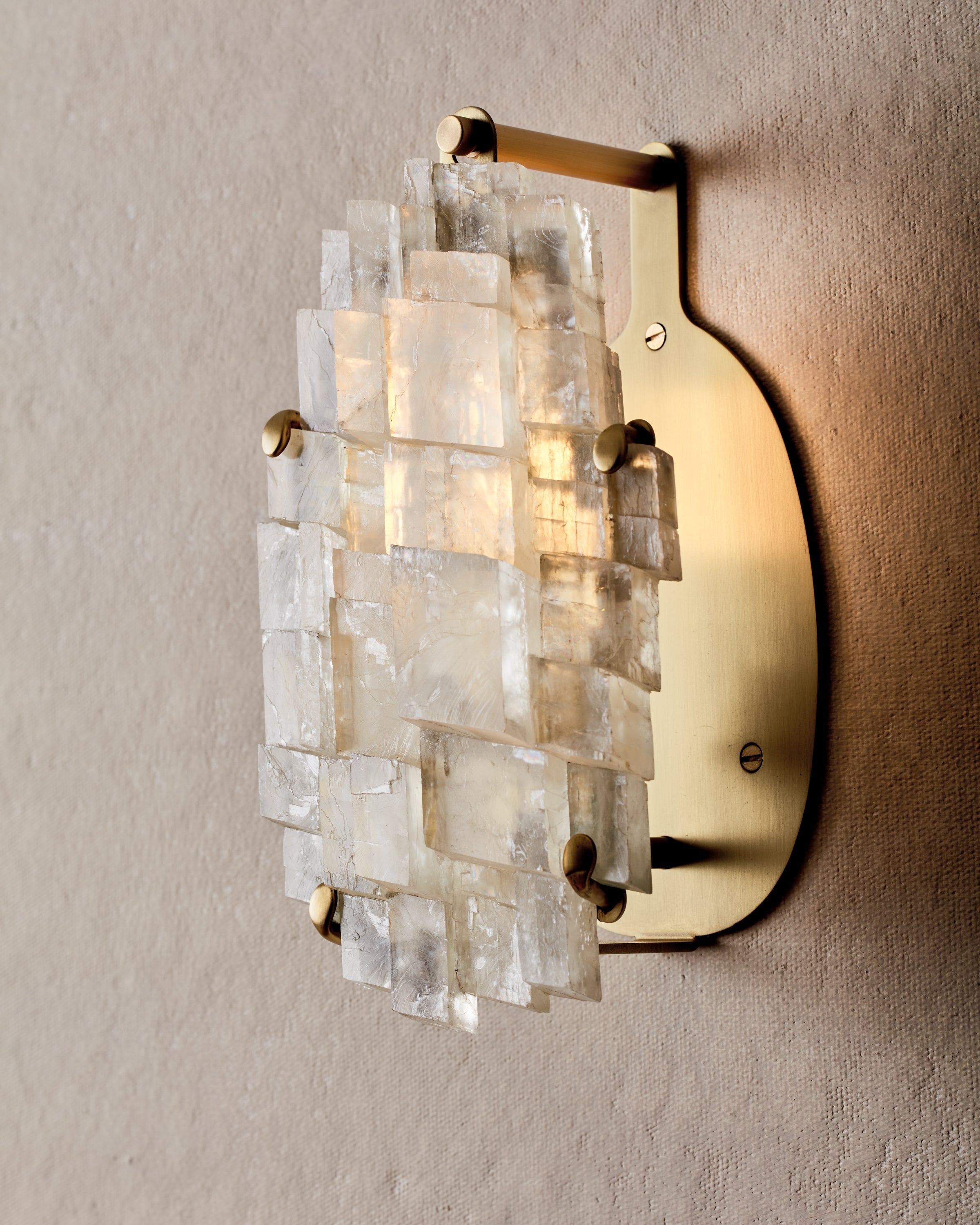 RTO Lighting - MONROE ICELANDIC SPAR SCONCE