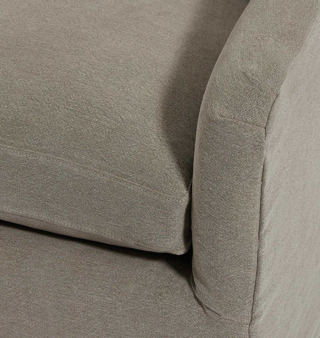 Amber Interiors - Lowie Slipcovered Swivel Chair