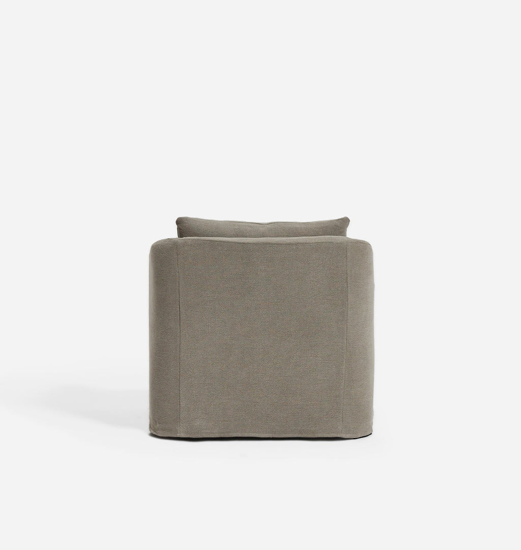 Amber Interiors - Lowie Slipcovered Swivel Chair