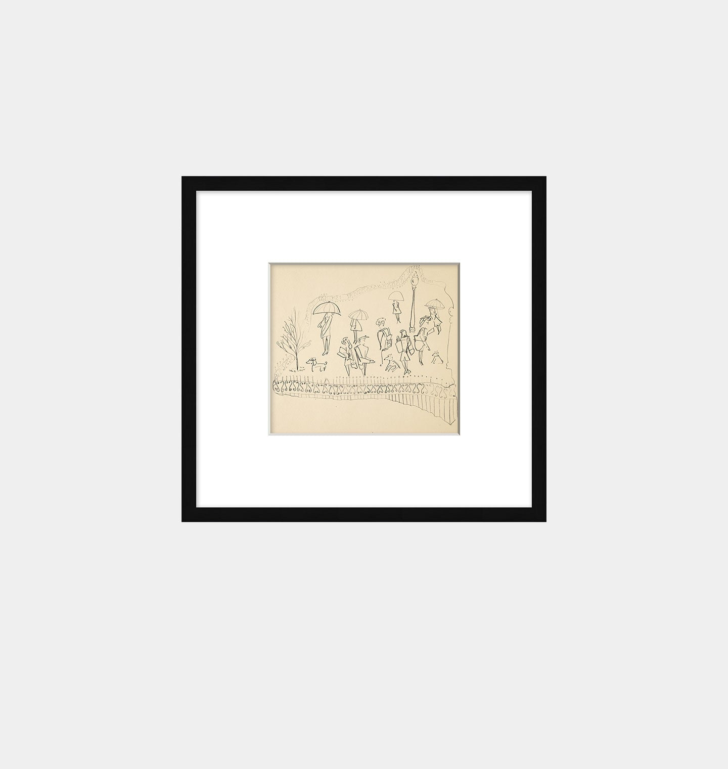 Amber Interiors - Rainy Day at the Park 2 Framed Print