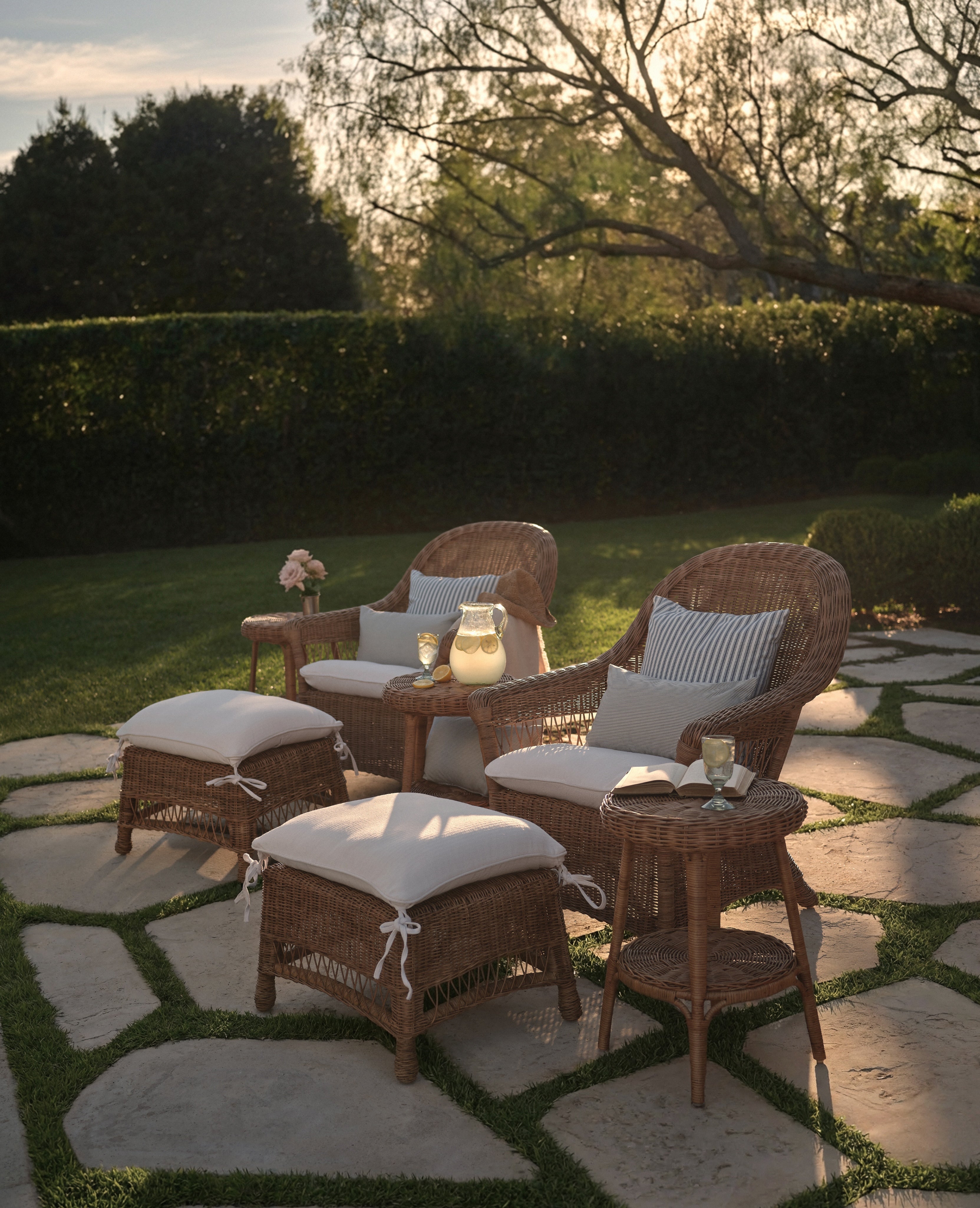 Olive Ateliers - Lemonade Rattan Side Table
