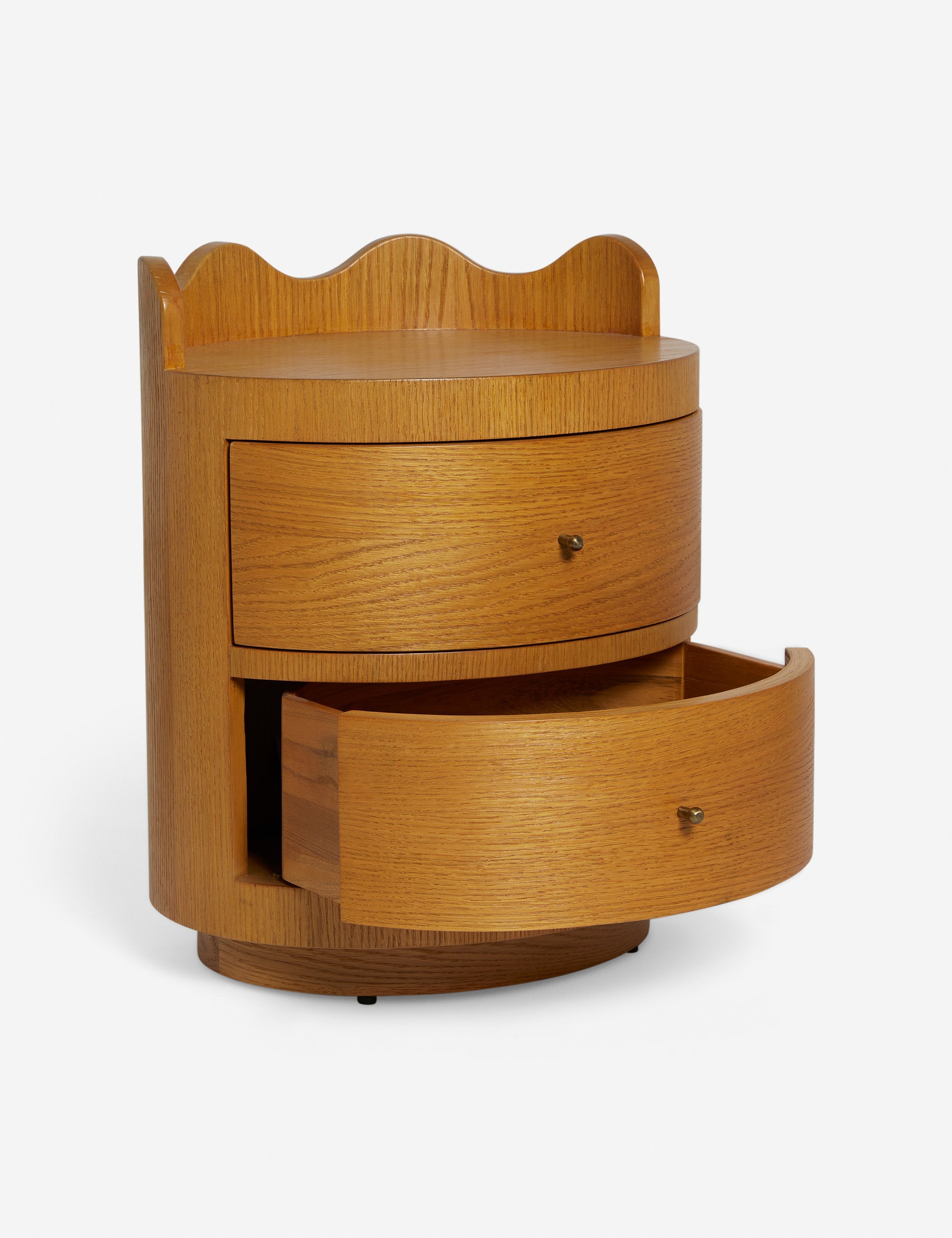 Lulu and Georgia - Open Box: Ripple Nightstand, Honey Oak by Sarah Sherman Samuel