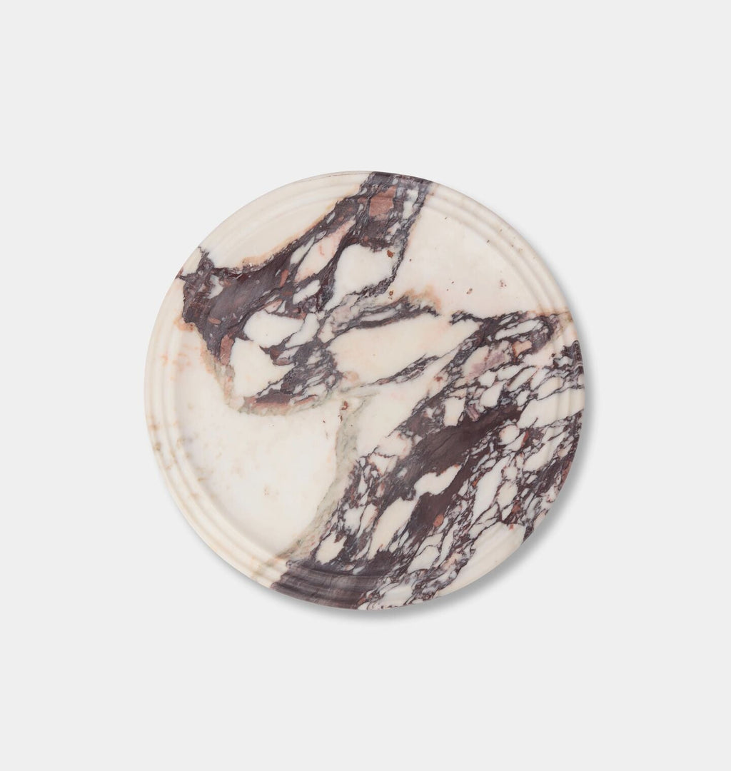 Amber Interiors - Helena Round Marble Tray