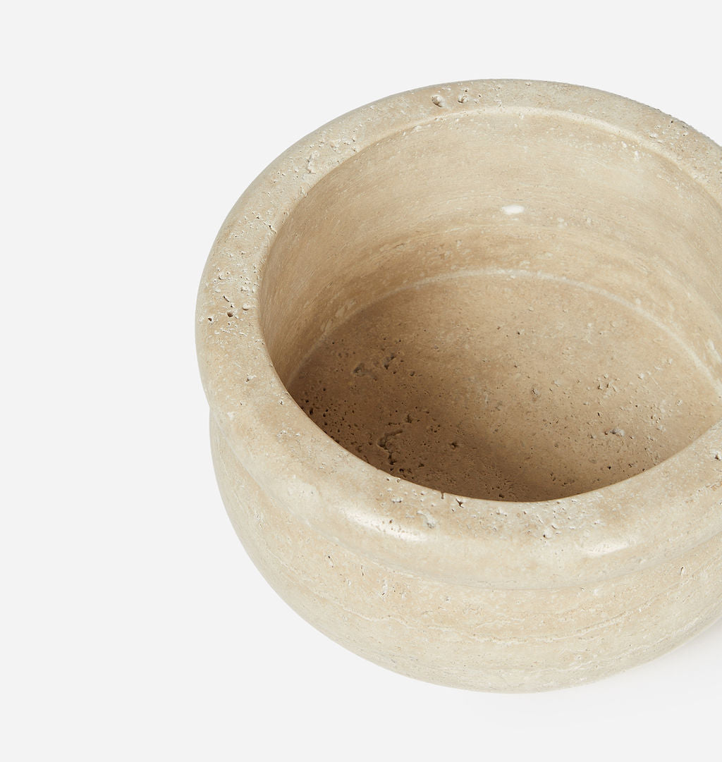 Amber Interiors - Calli Travertine Bowl