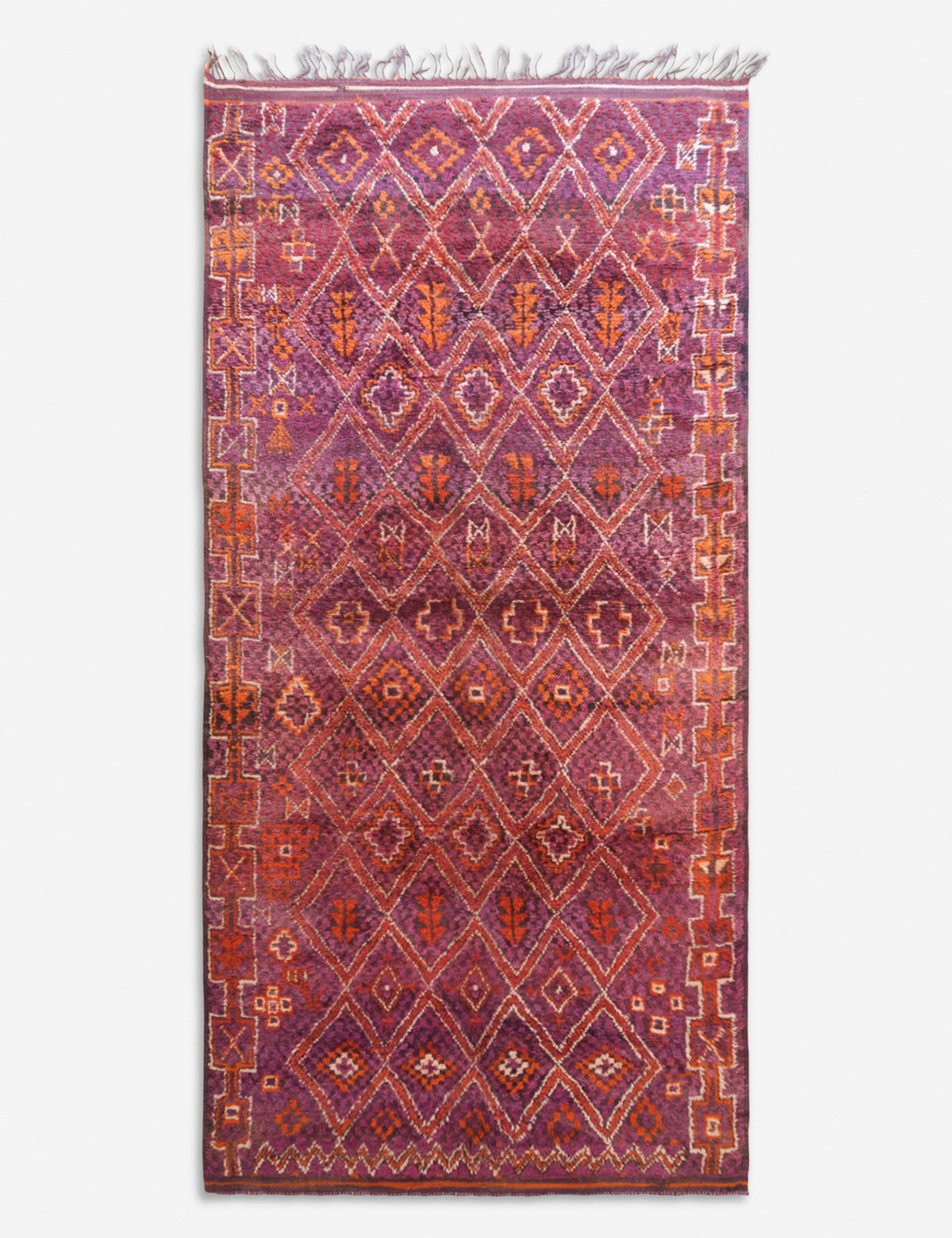 Lulu and Georgia - Vintage Moroccan Hand - Knotted Wool Rug No. 54, 7'7 x 15'6"