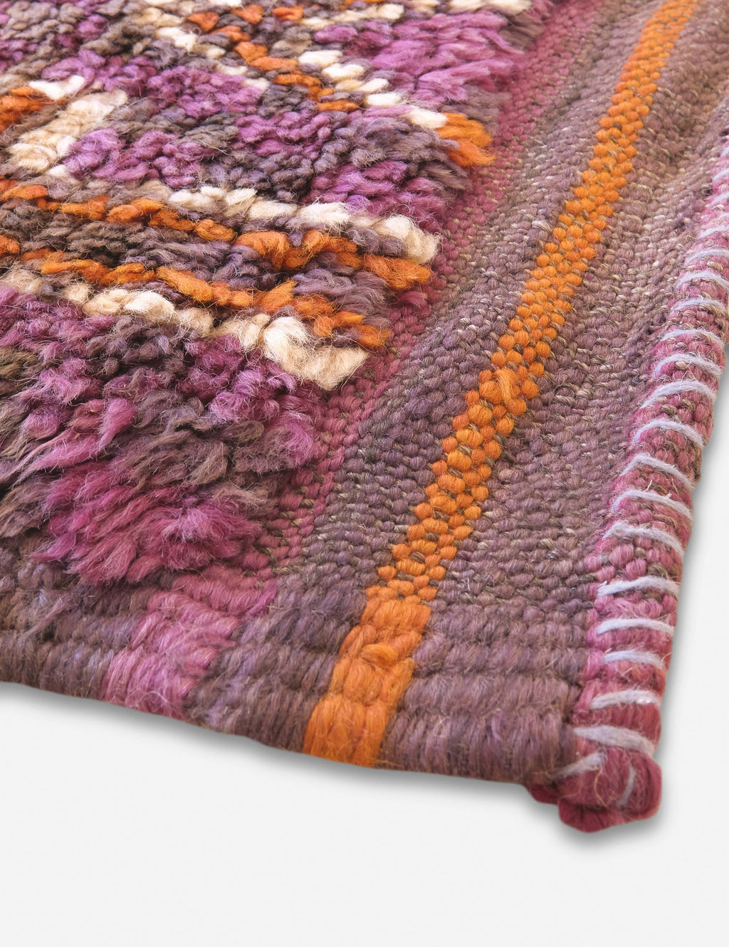 Lulu and Georgia - Vintage Moroccan Hand - Knotted Wool Rug No. 54, 7'7 x 15'6"