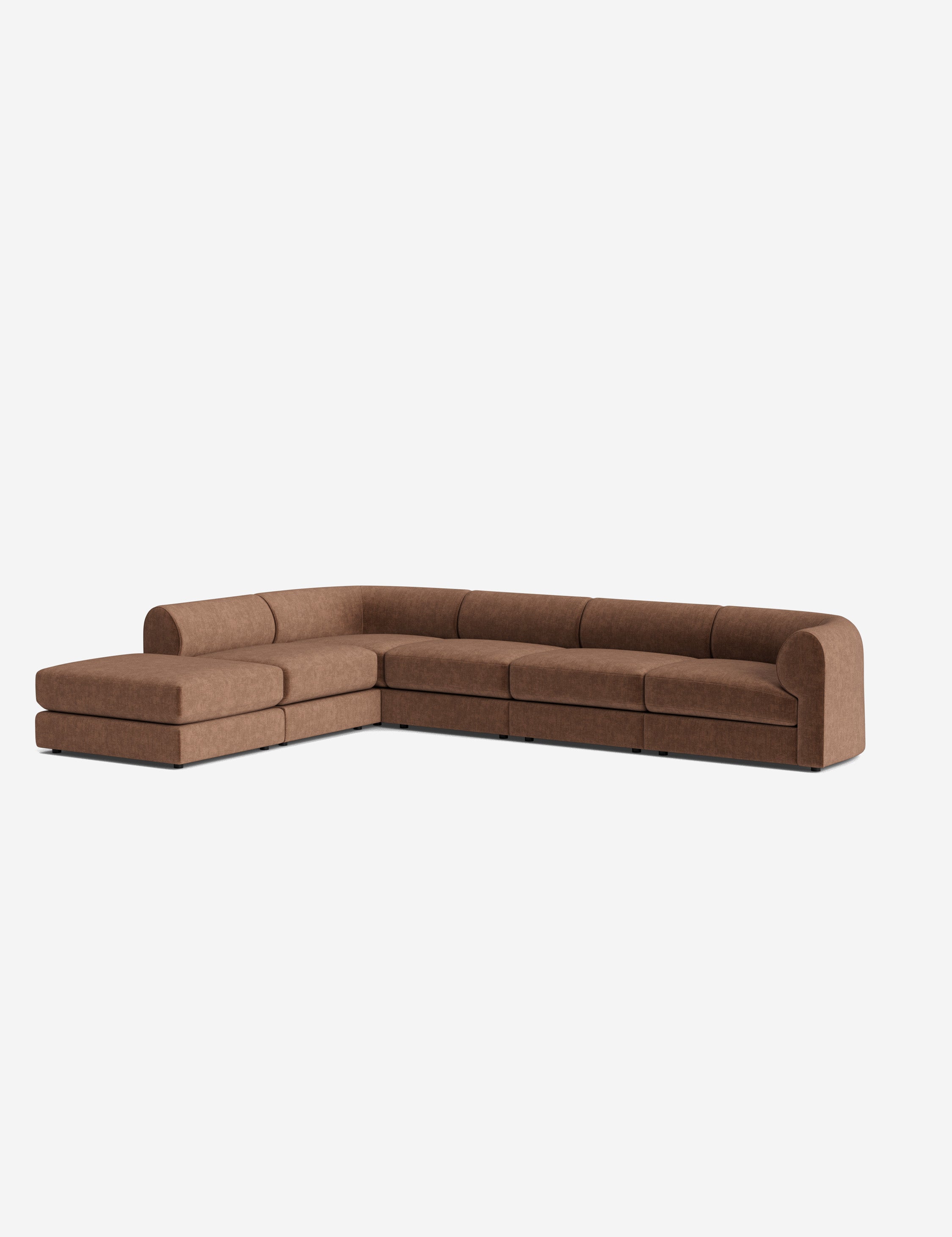 Lulu and Georgia - Sergio Modular Corner Sectional Sofa With Ottoman