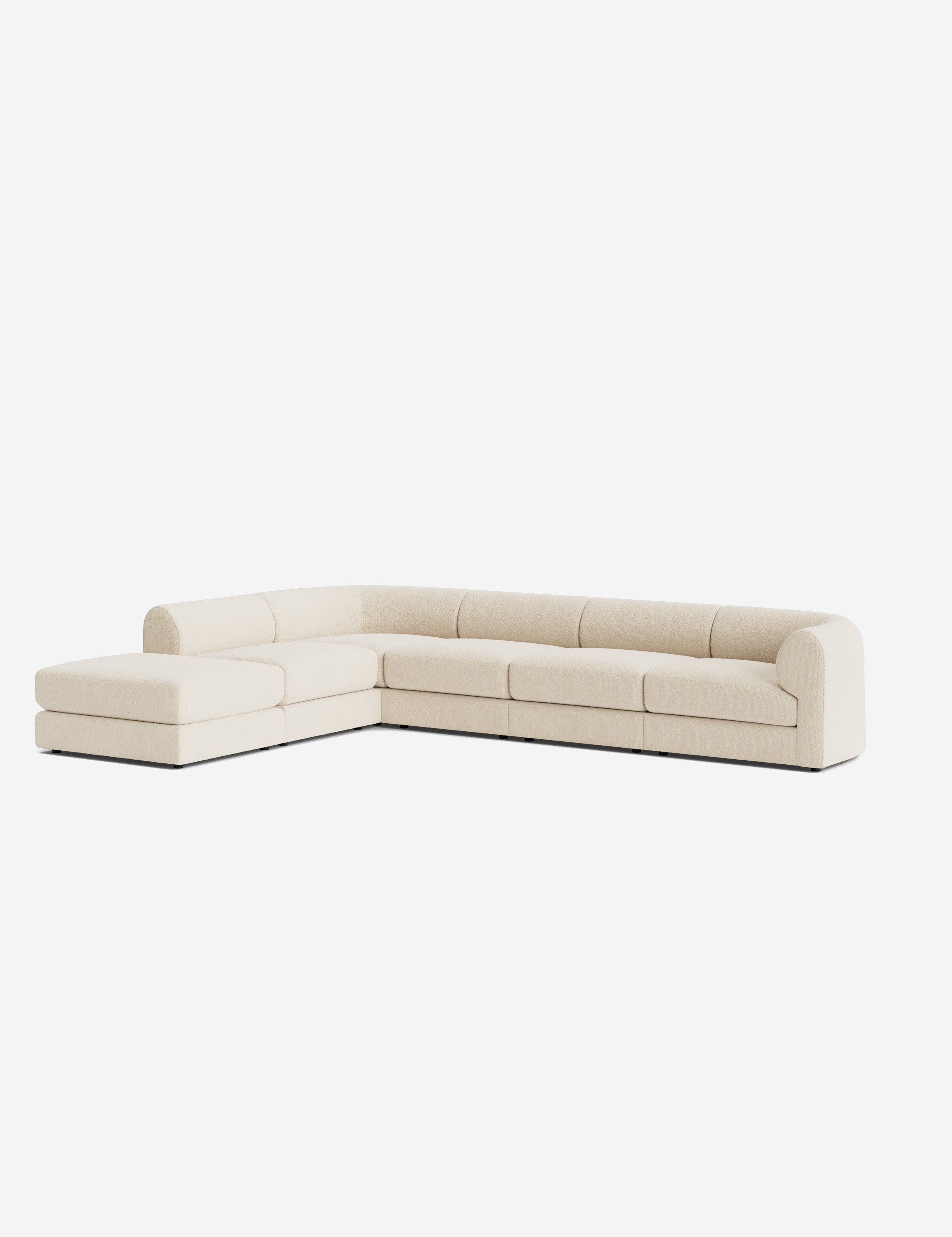 Lulu and Georgia - Sergio Modular Corner Sectional Sofa With Ottoman