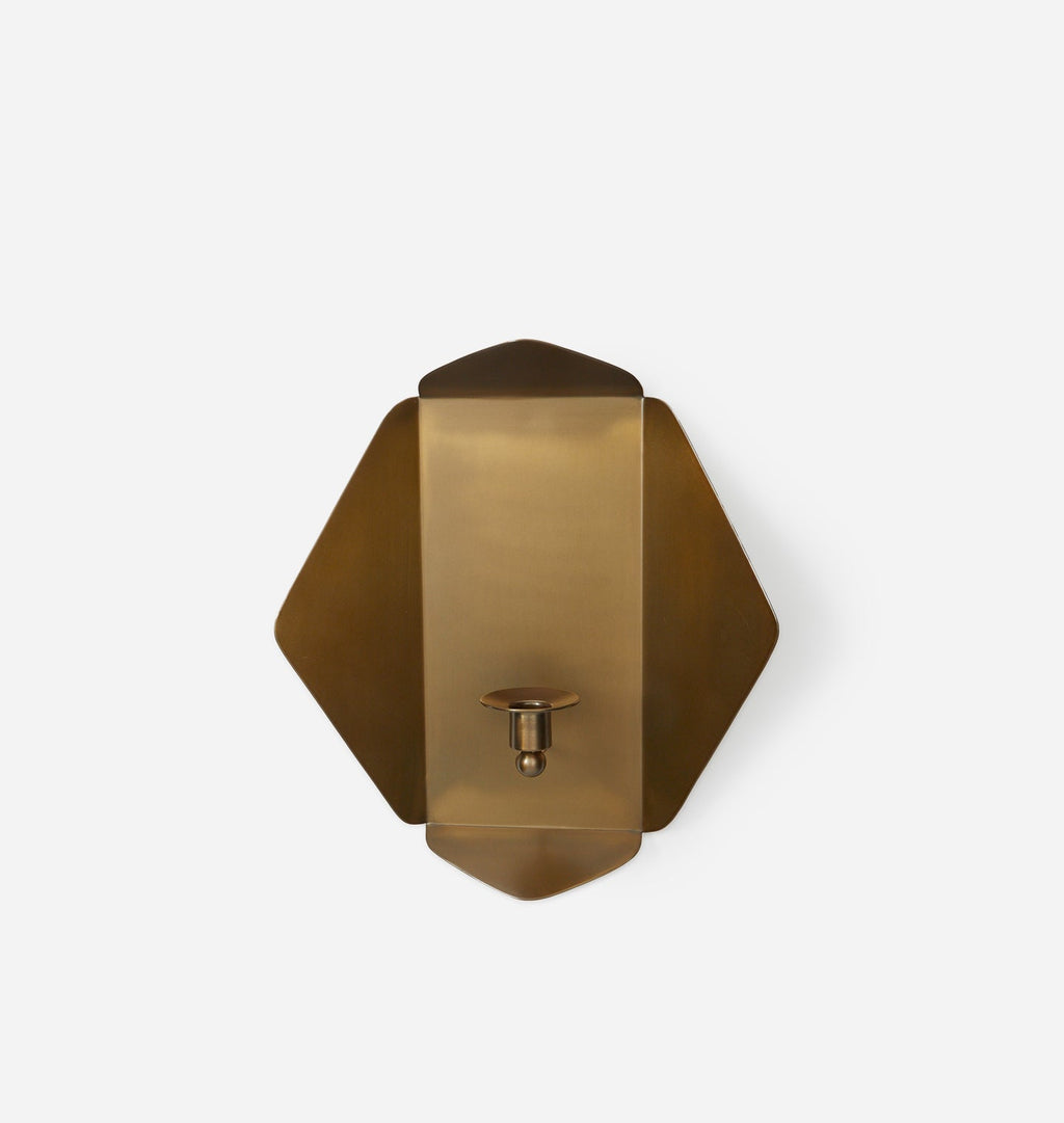 Amber Interiors - Brass Wall Candle Holder