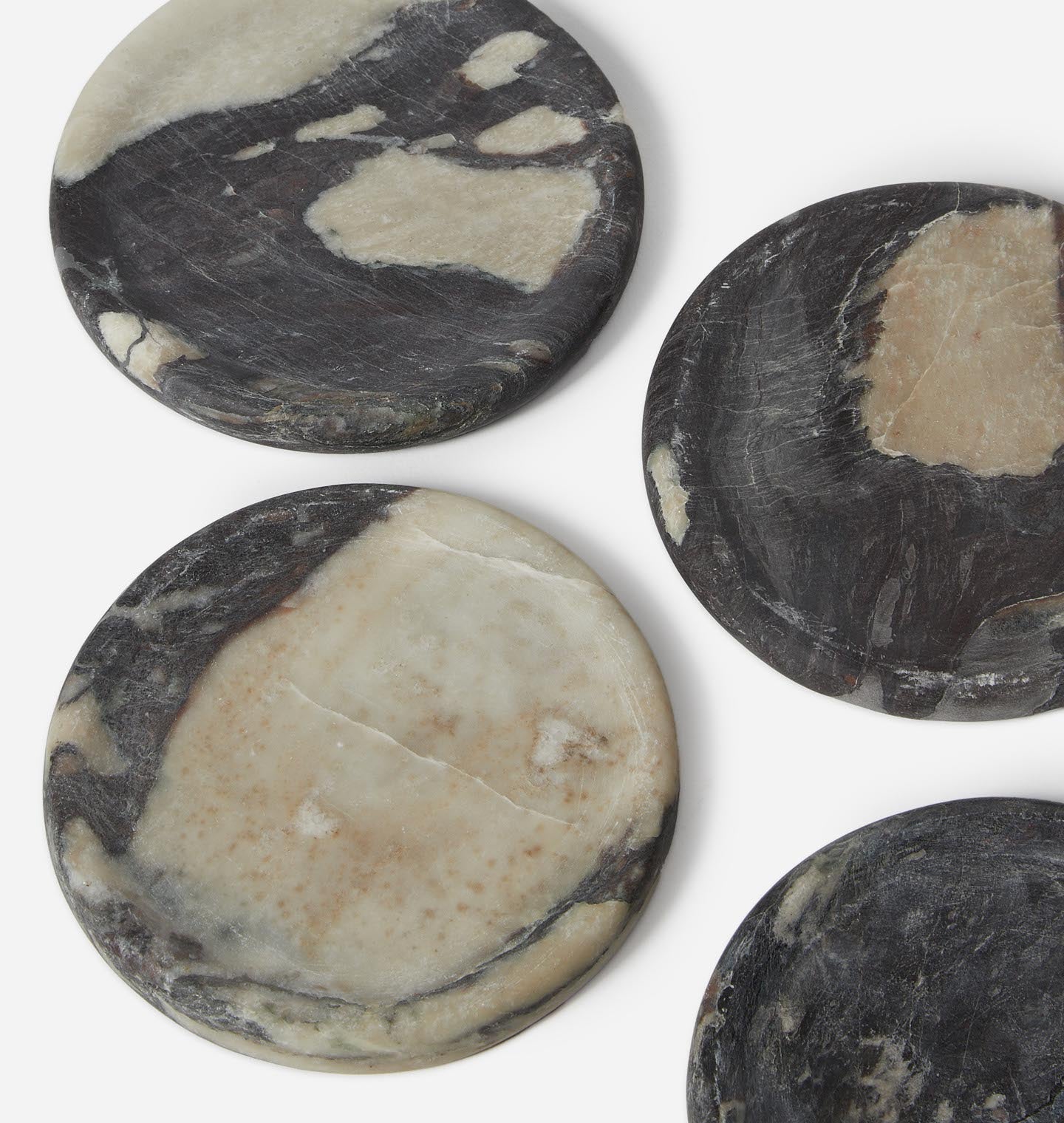 Amber Interiors - Allyn Marble Coaster Calacatta Viola S/4