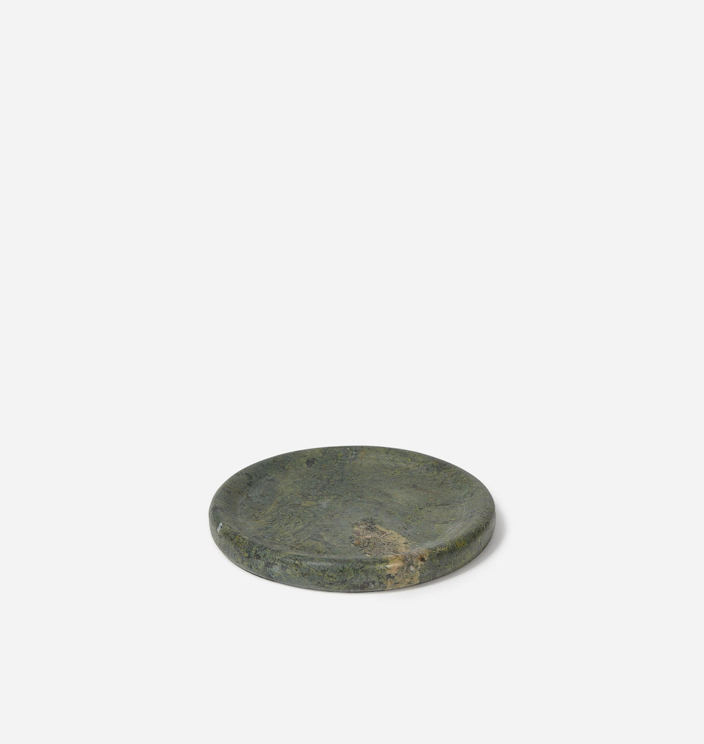 Amber Interiors - Allyn Marble Coaster Egyptian Green S/4