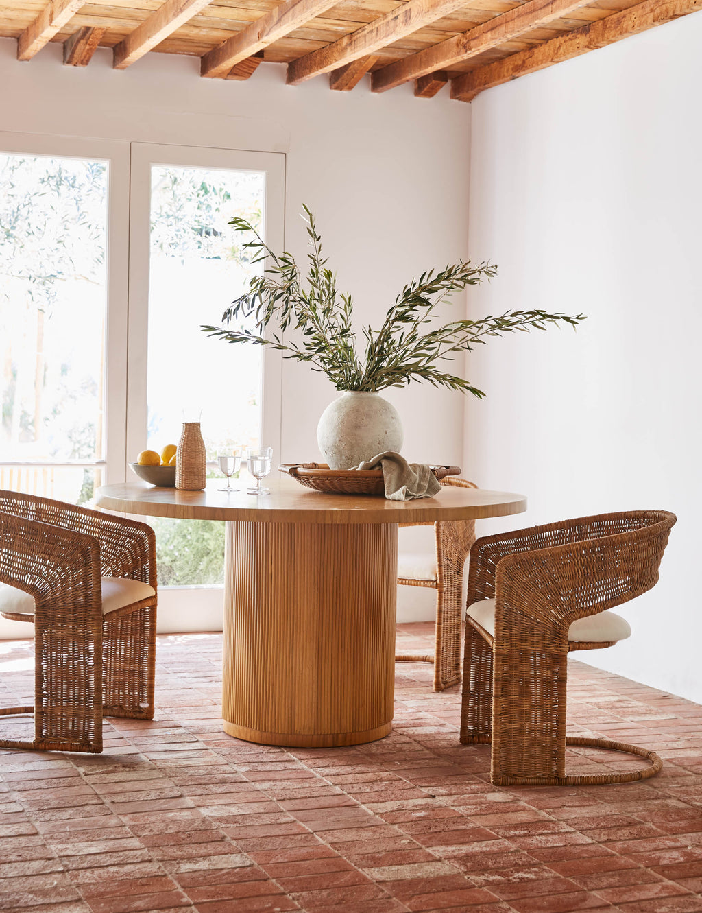 Lulu and Georgia - Open Box: Elvia Round Dining Table, Natural