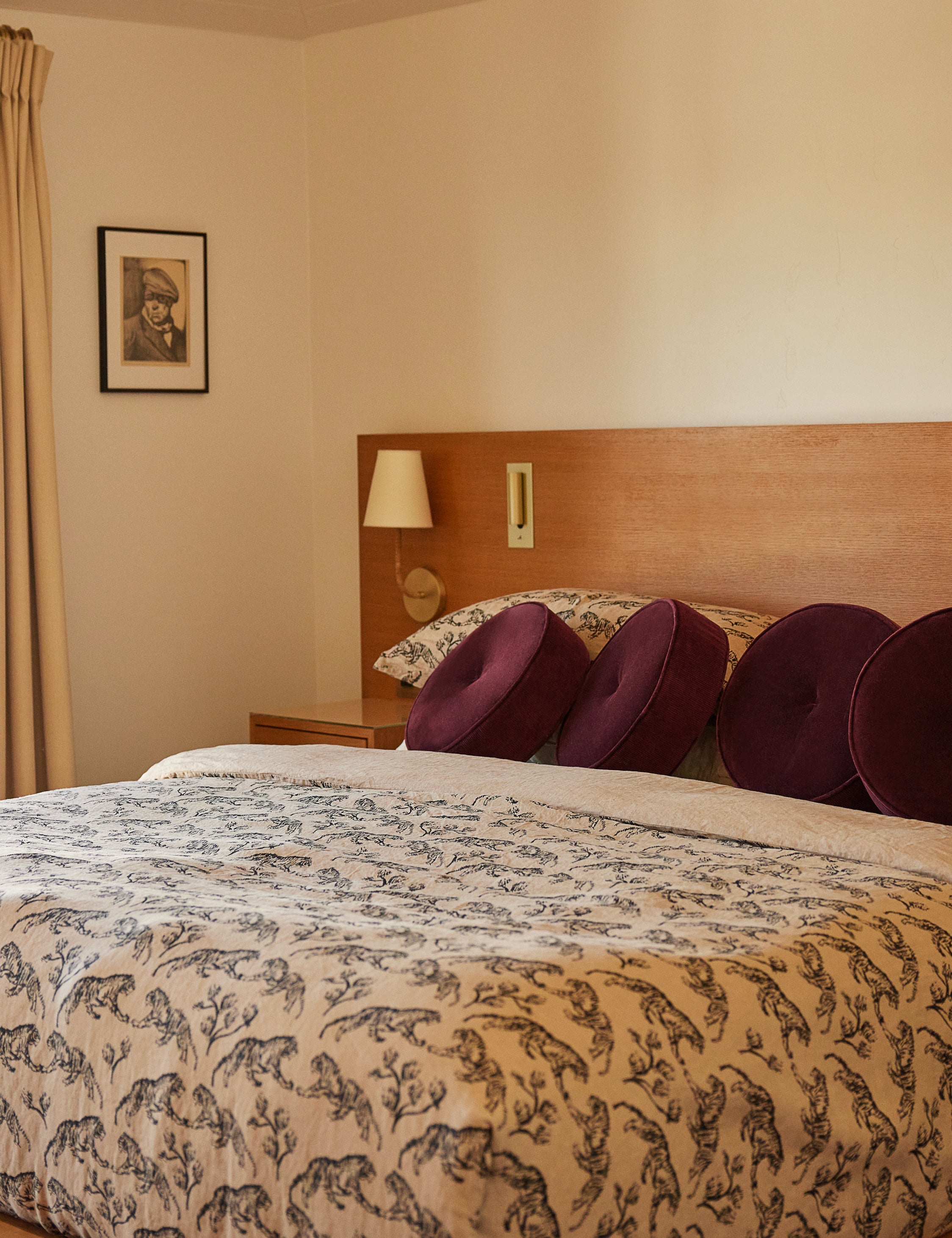 Lulu and Georgia - Tiger Hemp Duvet Cover by Sarah Sherman Samuel