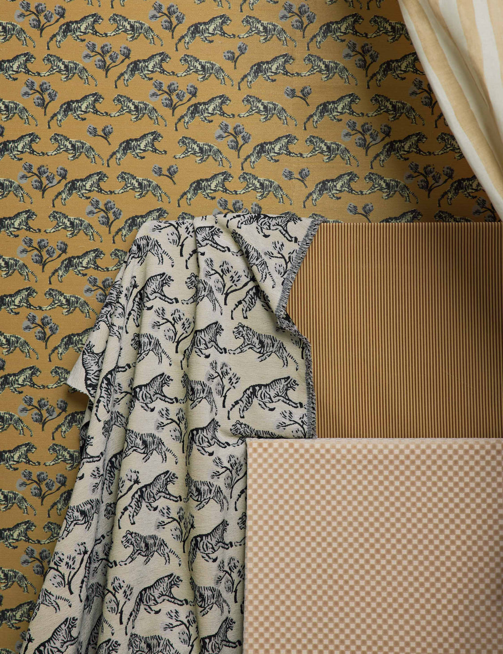 Lulu and Georgia - Hi - Lo Checker Velvet Fabric by Sarah Sherman Samuel