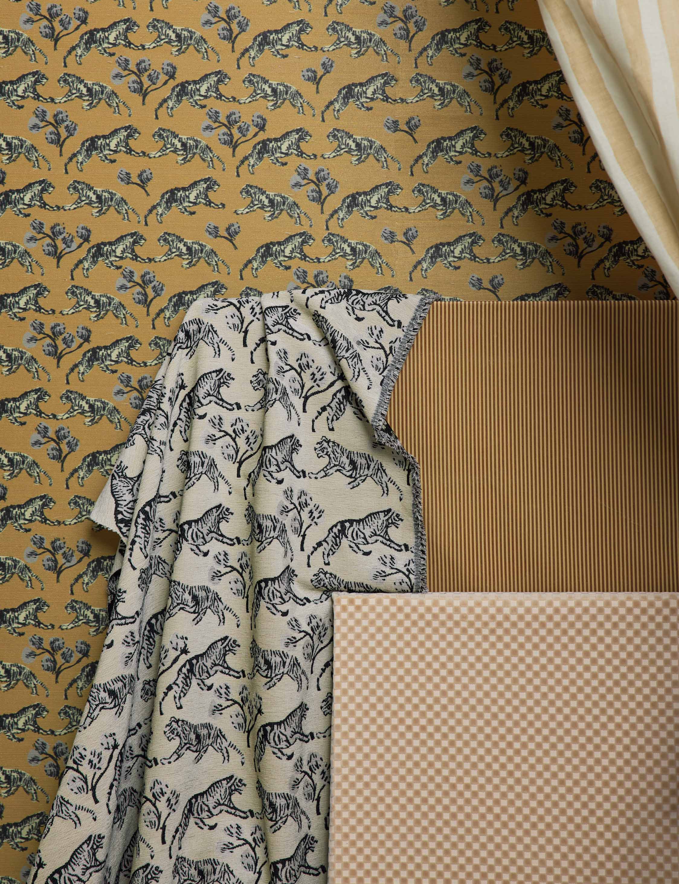 Lulu and Georgia - Hi - Lo Checker Velvet Fabric by Sarah Sherman Samuel