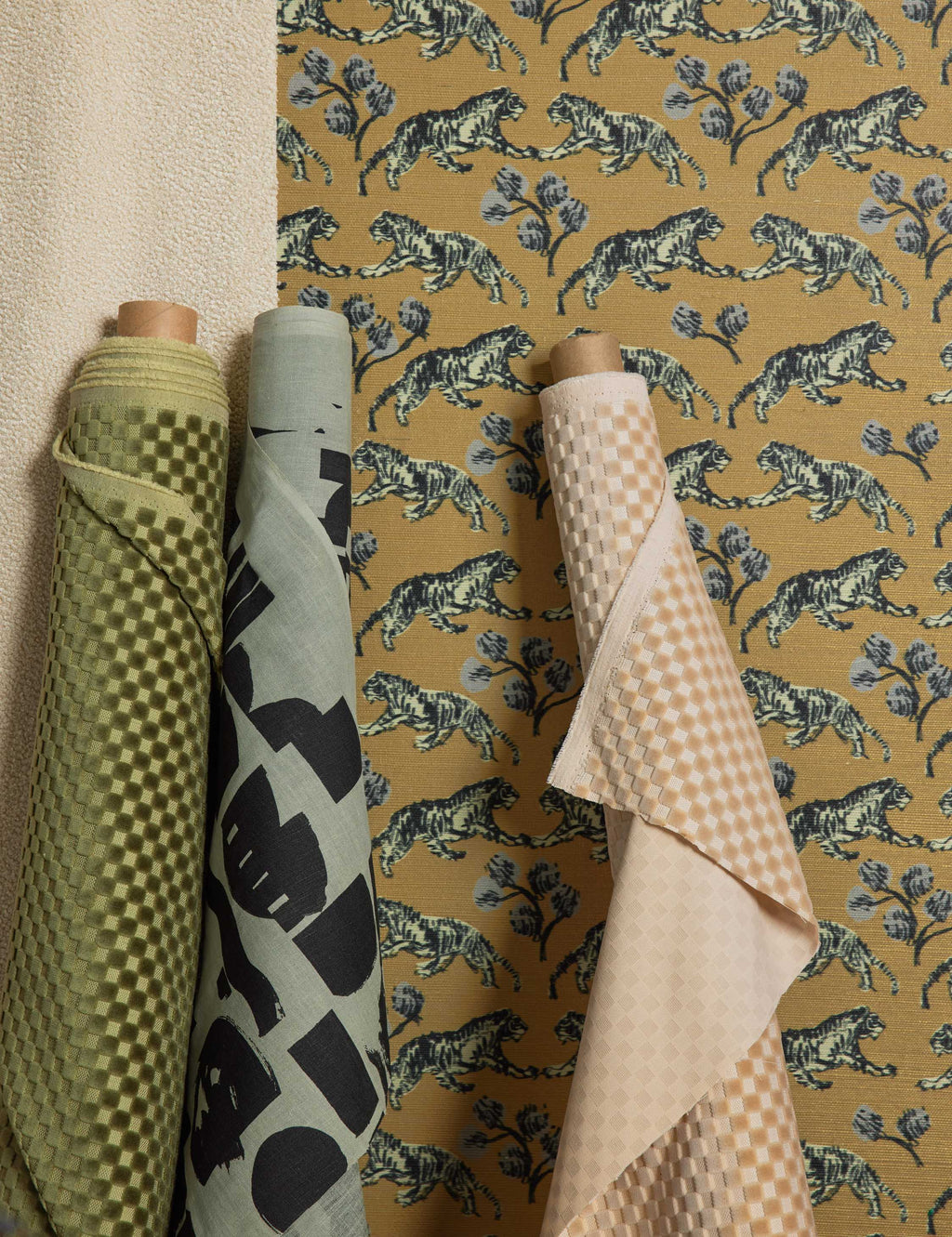 Lulu and Georgia - Hi - Lo Checker Velvet Fabric by Sarah Sherman Samuel