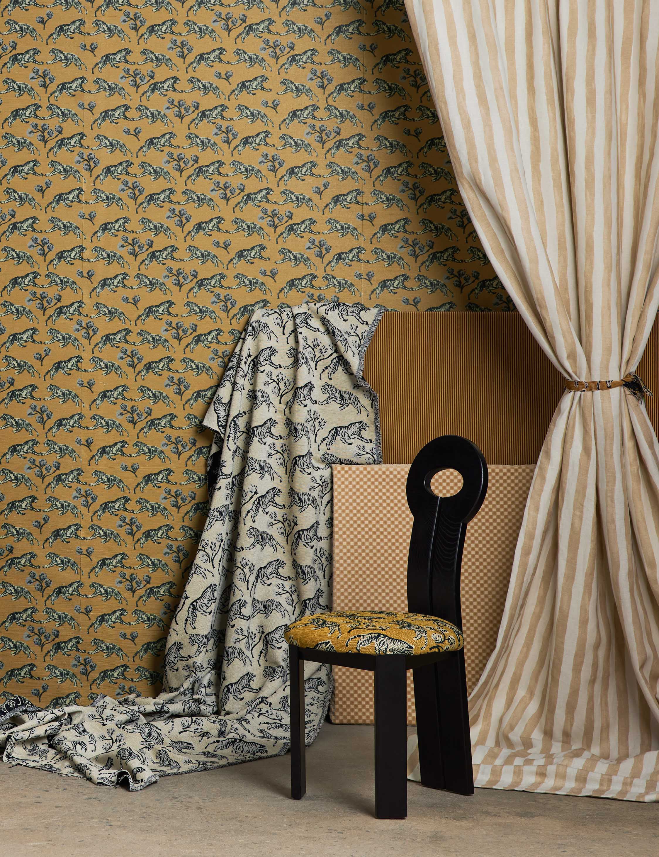 Lulu and Georgia - Painterly Stripe Linen Curtain Panel by Sarah Sherman Samuel