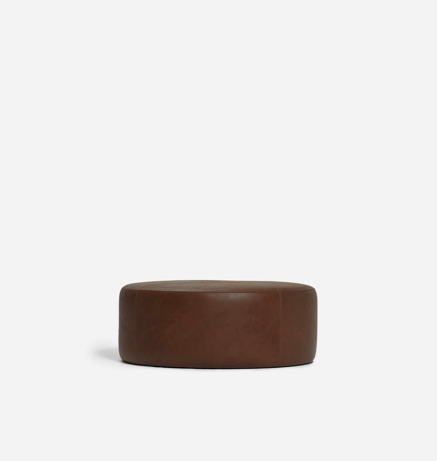 Amber Interiors - Tocho Round Leather Ottoman