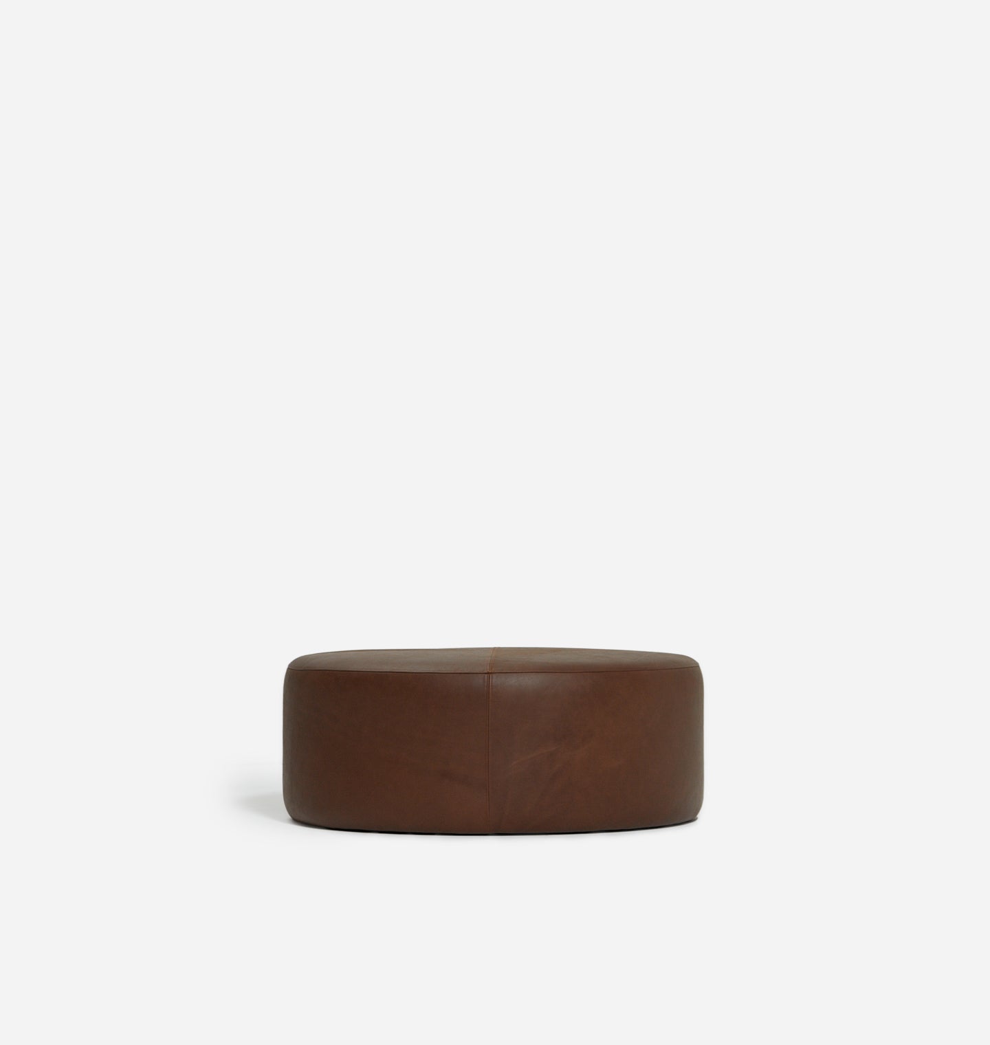 Amber Interiors - Tocho Round Leather Ottoman