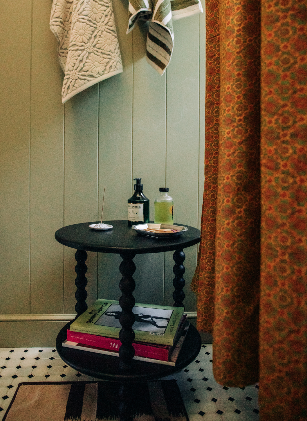 Nicky Kehoe - 2 - Tier Round Bobbin Side Table in Ebony