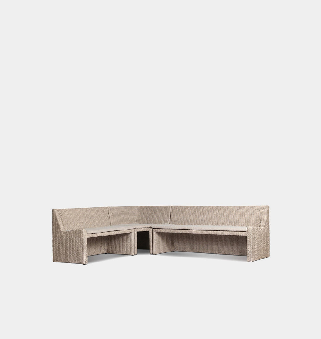 Amber Interiors - Senna Outdoor L - Shape Dining Banquette