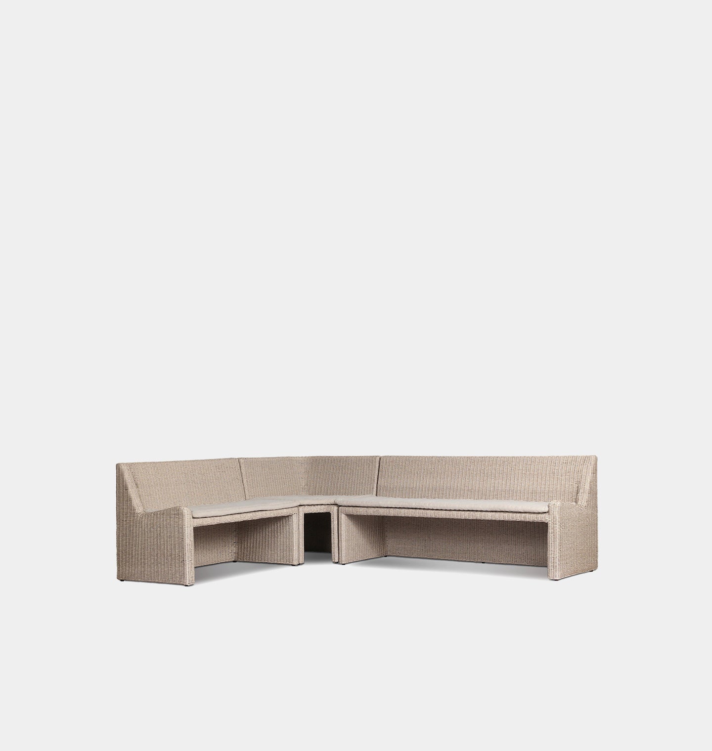Amber Interiors - Senna Outdoor L - Shape Dining Banquette