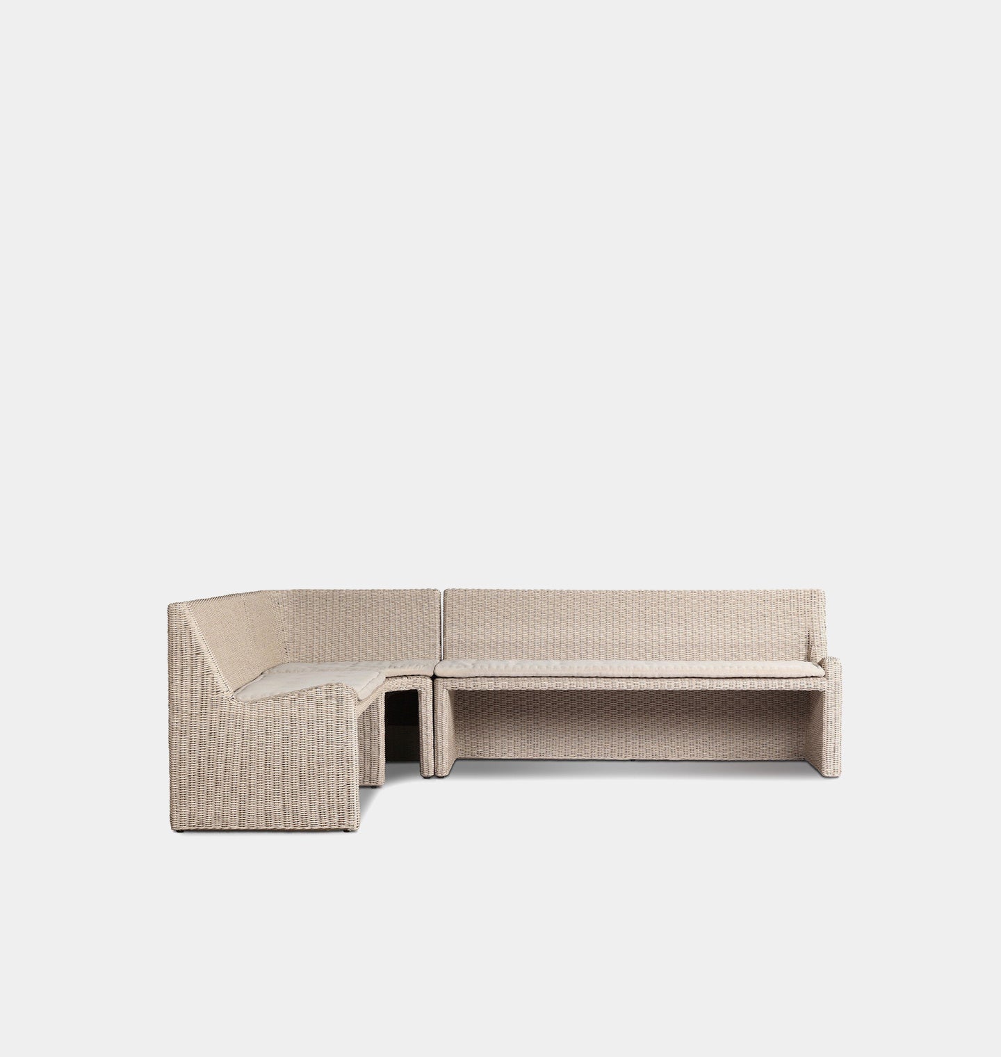 Amber Interiors - Senna Outdoor L - Shape Dining Banquette