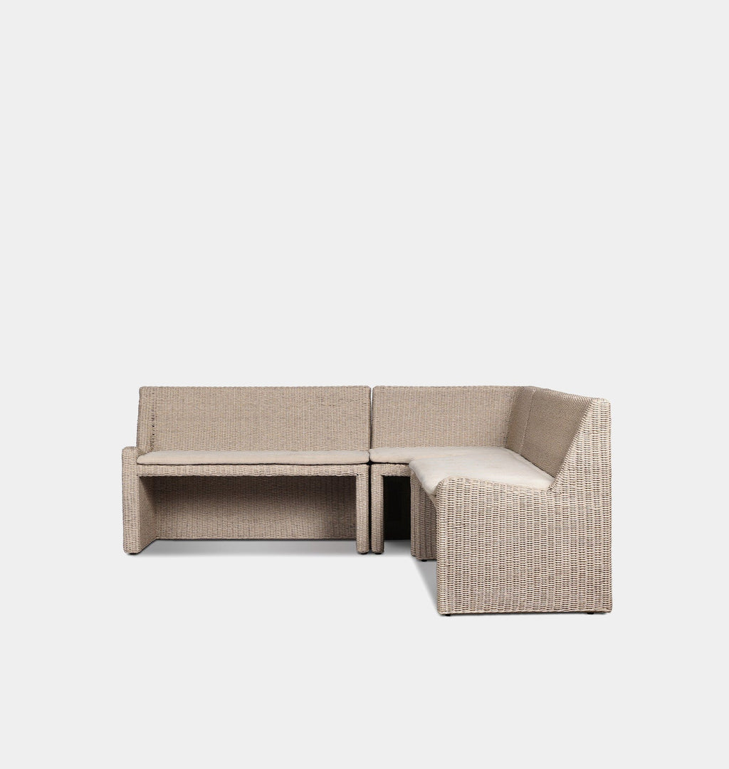 Amber Interiors - Senna Outdoor L - Shape Dining Banquette