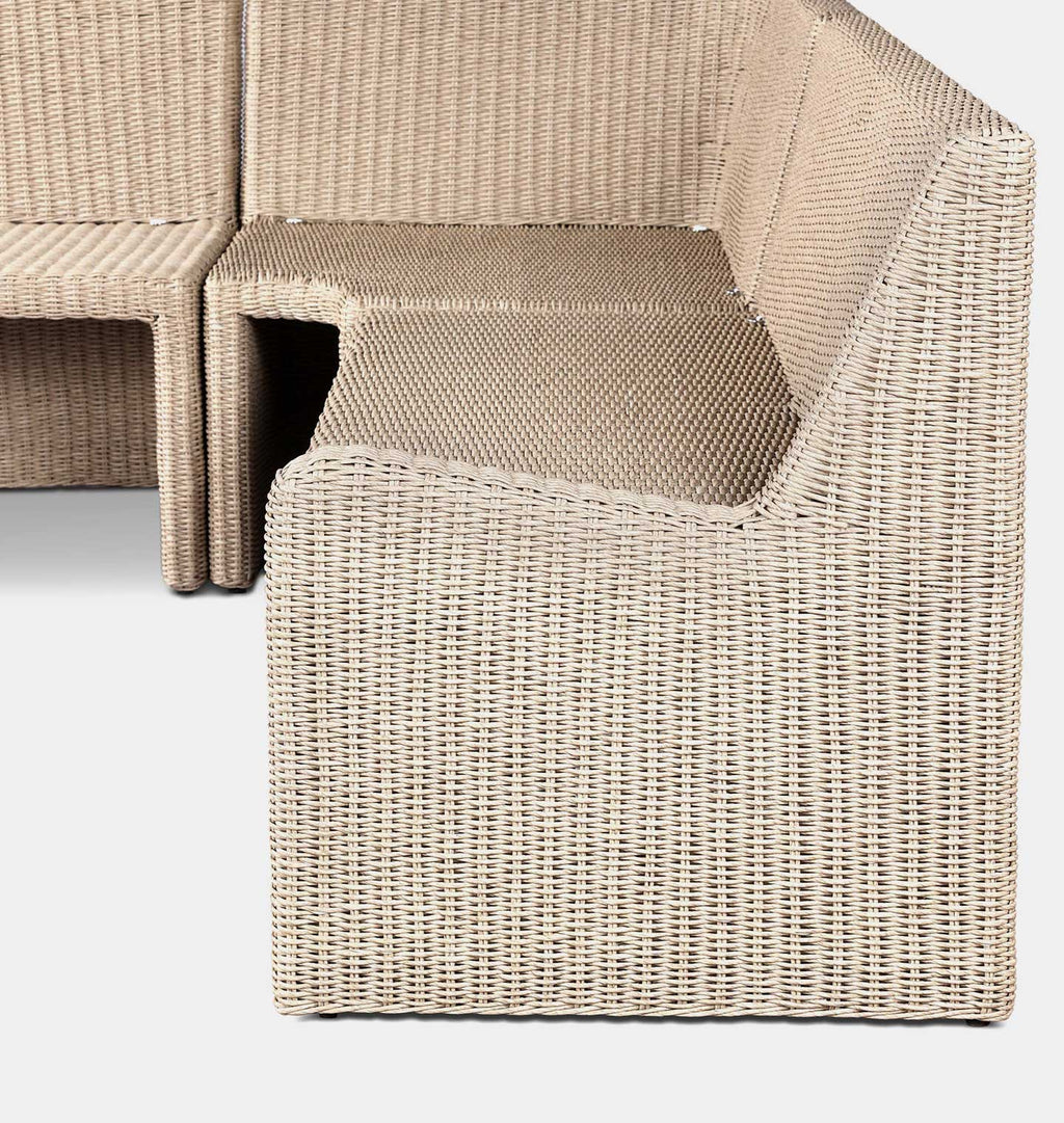 Amber Interiors - Senna Outdoor L - Shape Dining Banquette