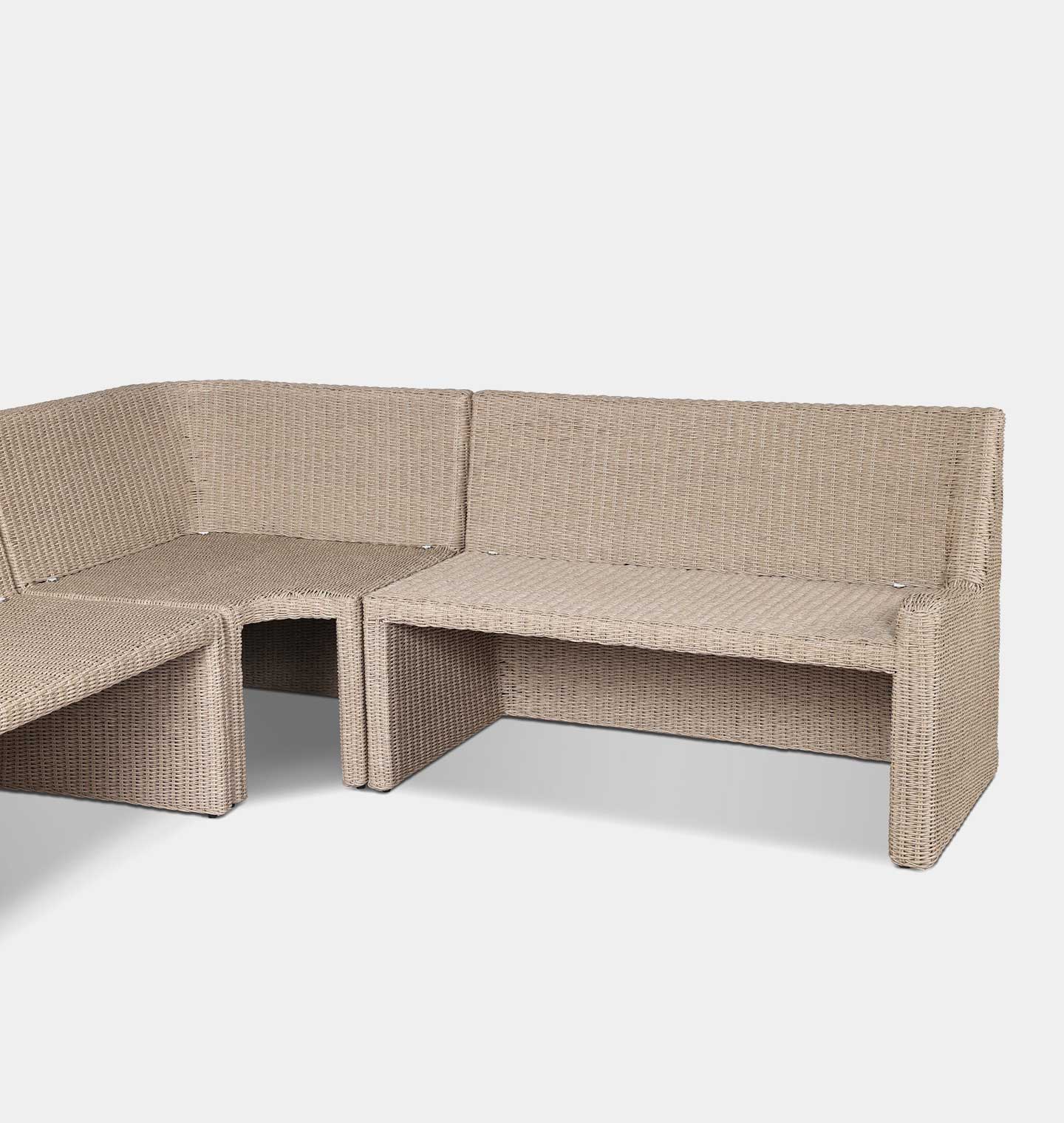 Amber Interiors - Senna Outdoor U - Shape Dining Banquette