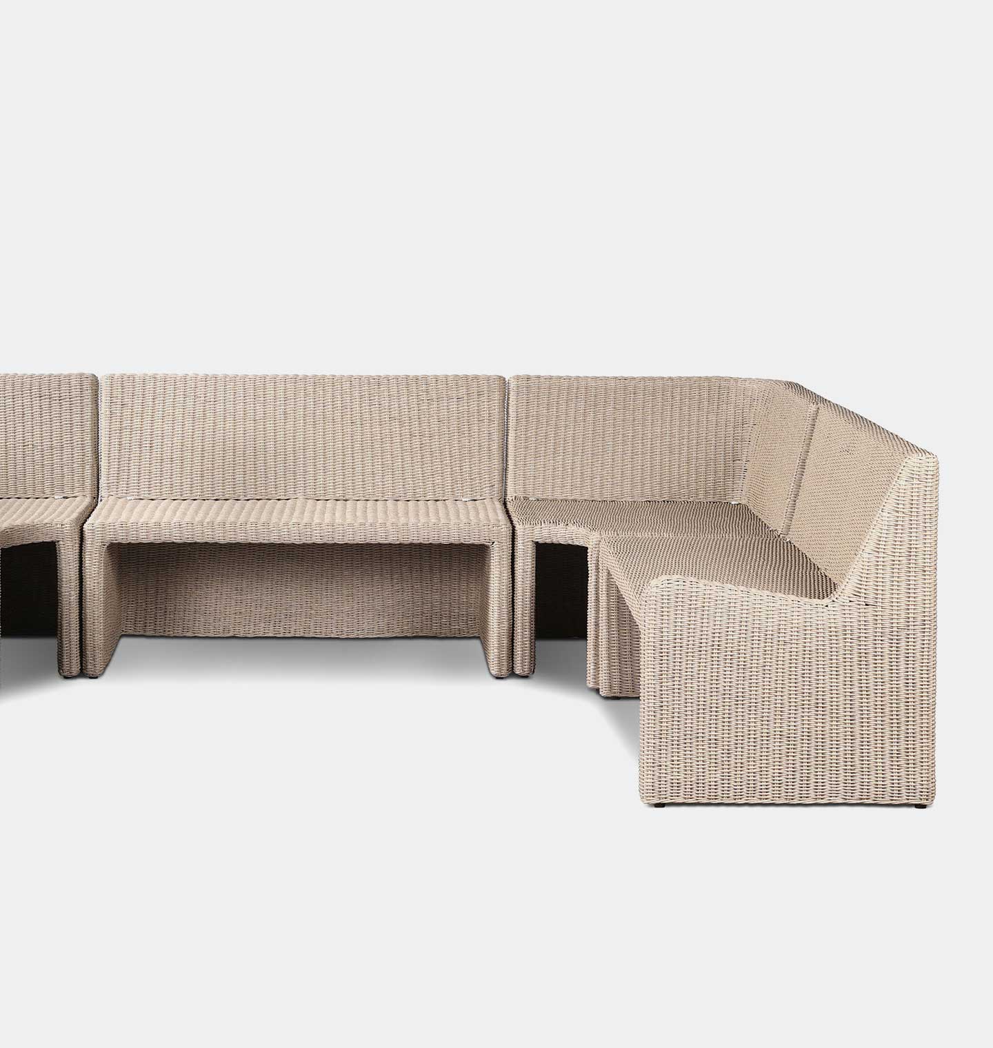 Amber Interiors - Senna Outdoor U - Shape Dining Banquette