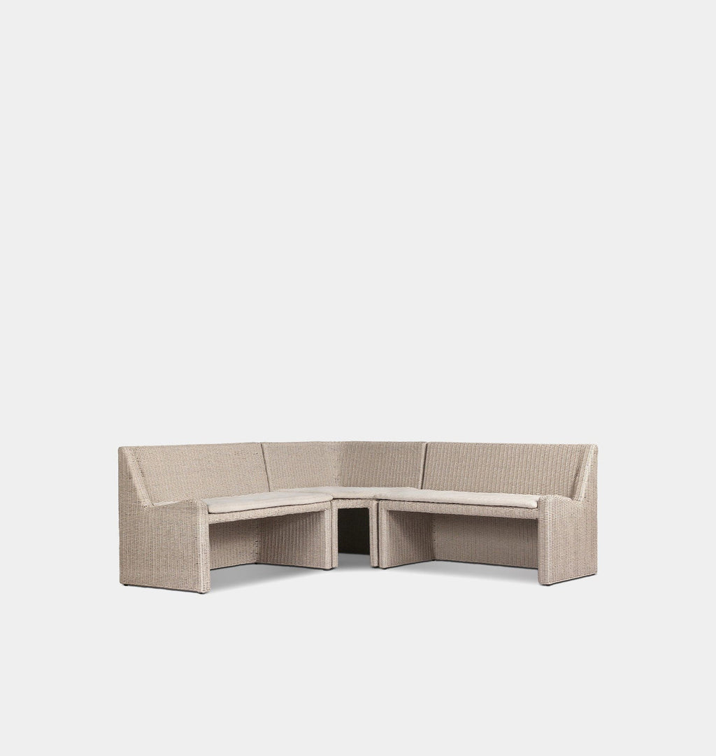 Amber Interiors - Senna Outdoor Corner Dining Banquette