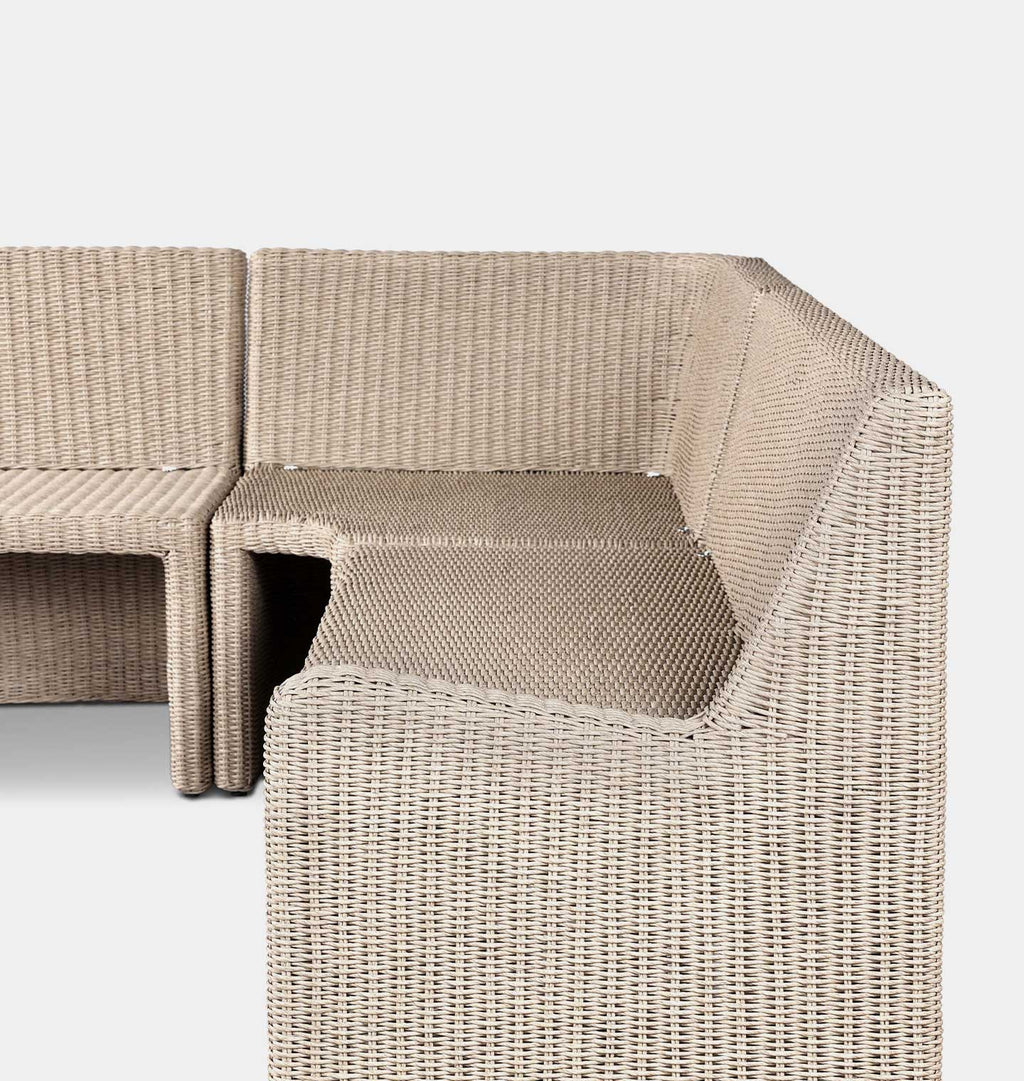 Amber Interiors - Senna Outdoor Corner Dining Banquette