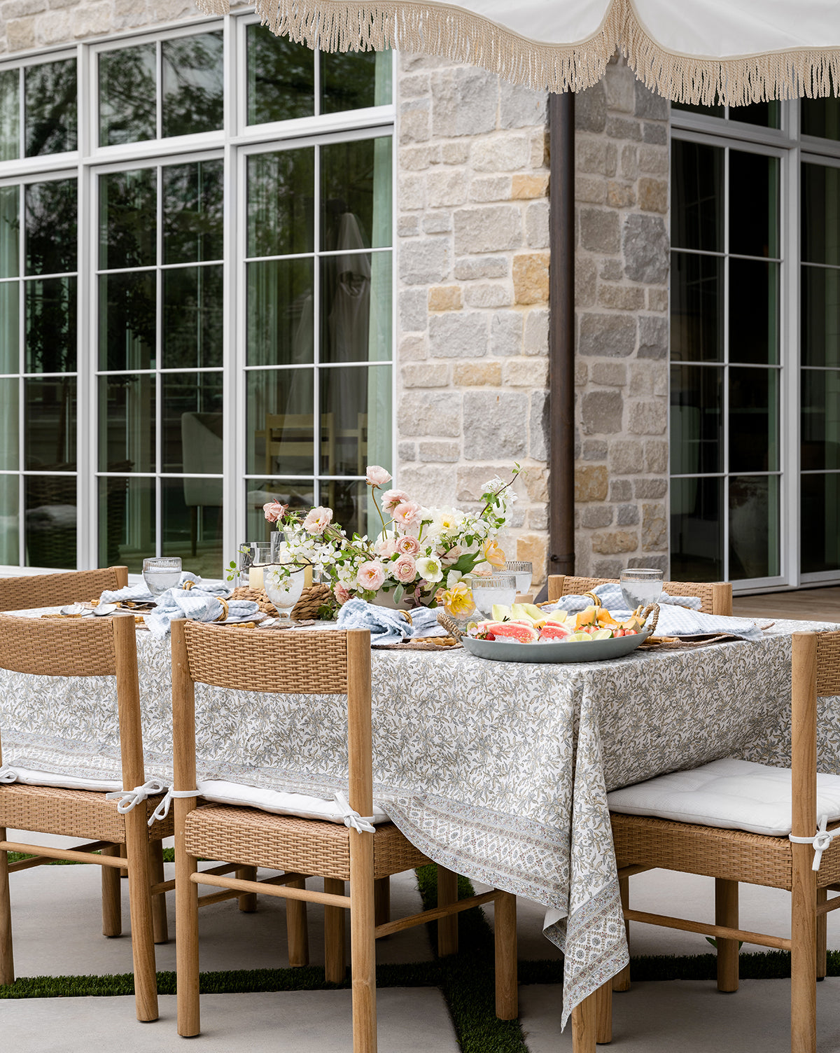 McGee & Co - Estelle Block Print Tablecloth