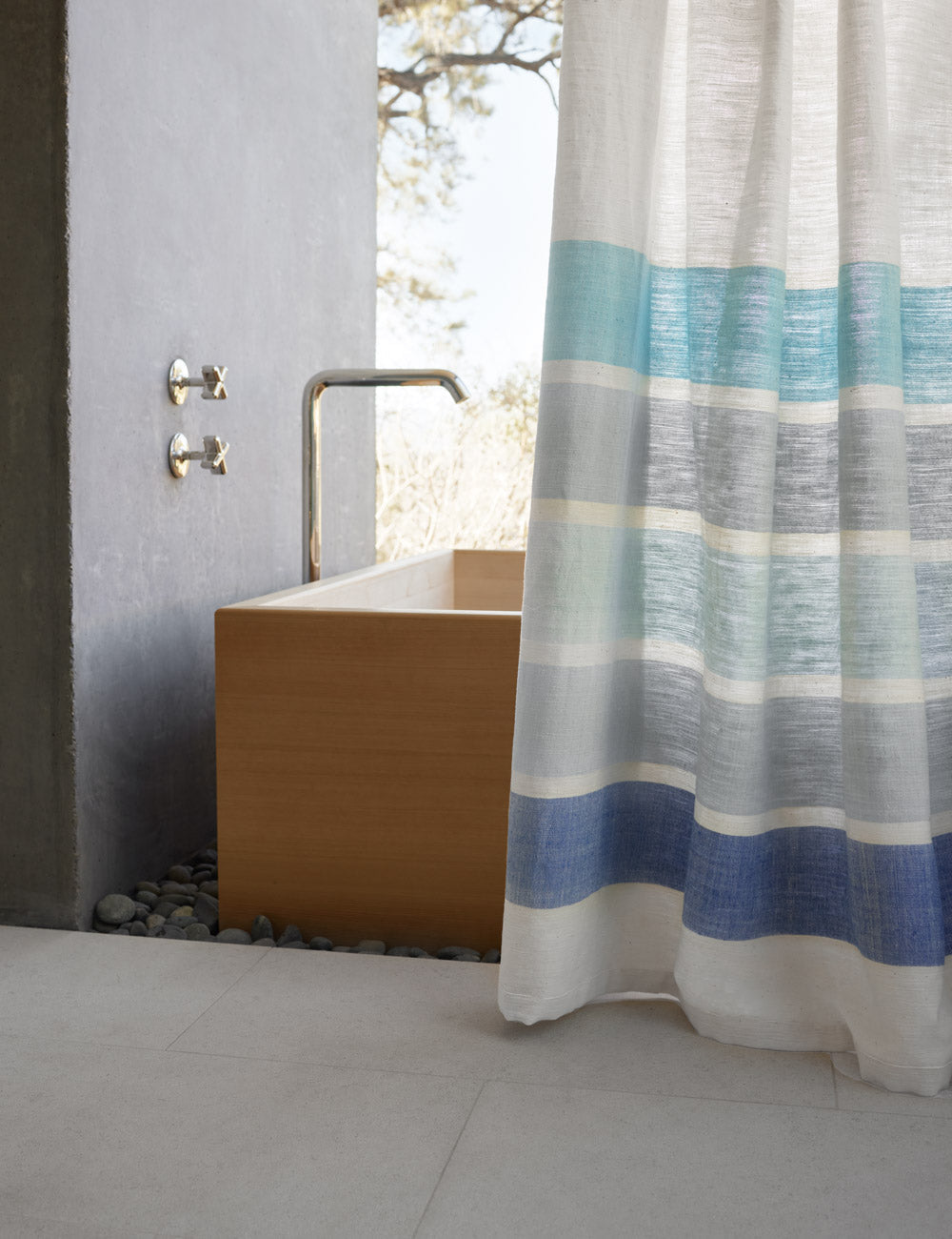 Lulu and Georgia - Omo Shower Curtain by Bolé Road Textiles