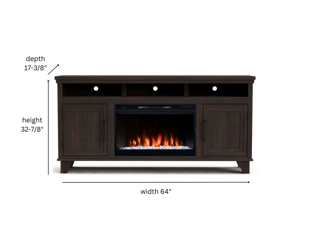 Real Cozy - 64" Sonoma Fireplace TV Stand