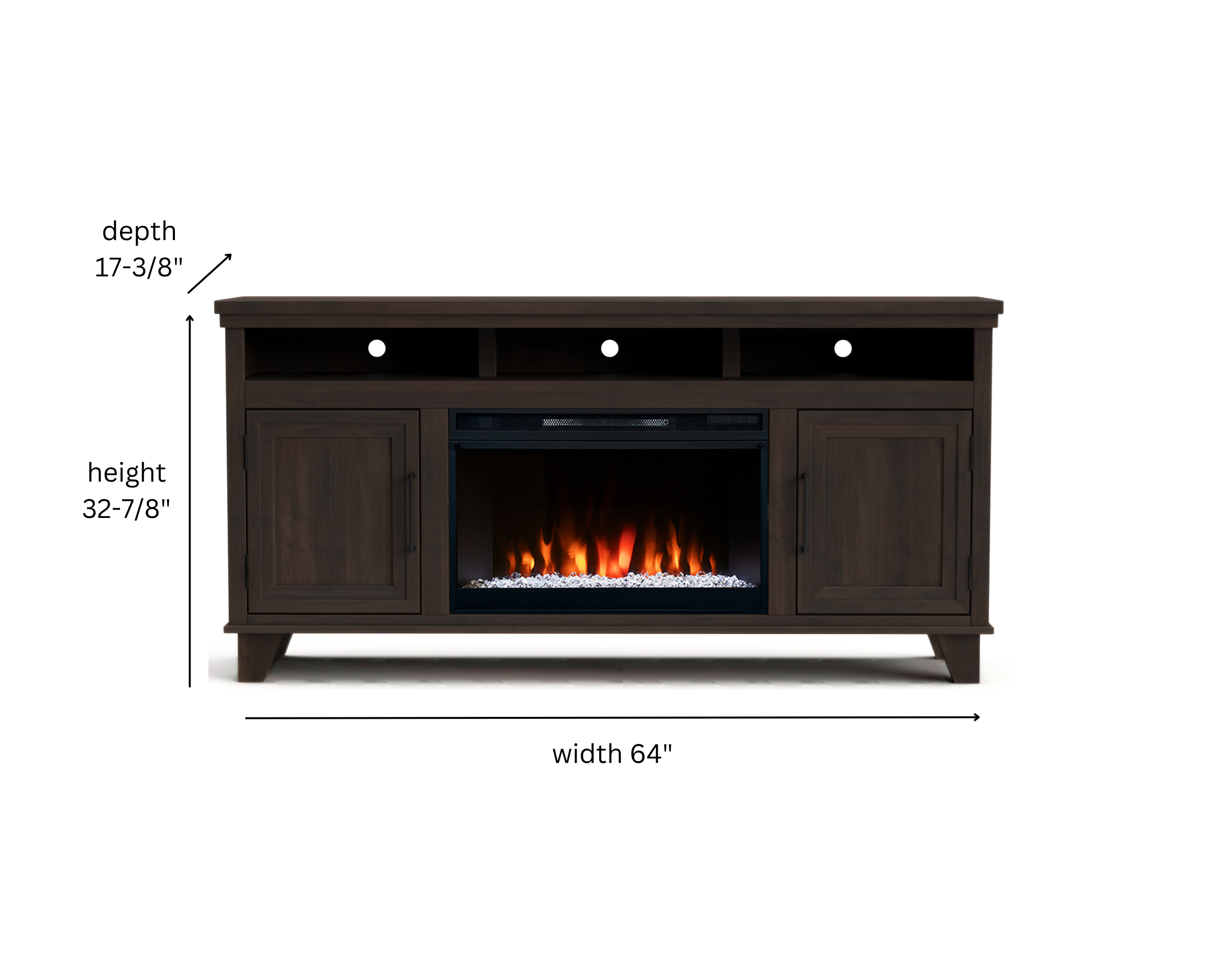 Real Cozy - 64" Sonoma Fireplace TV Stand