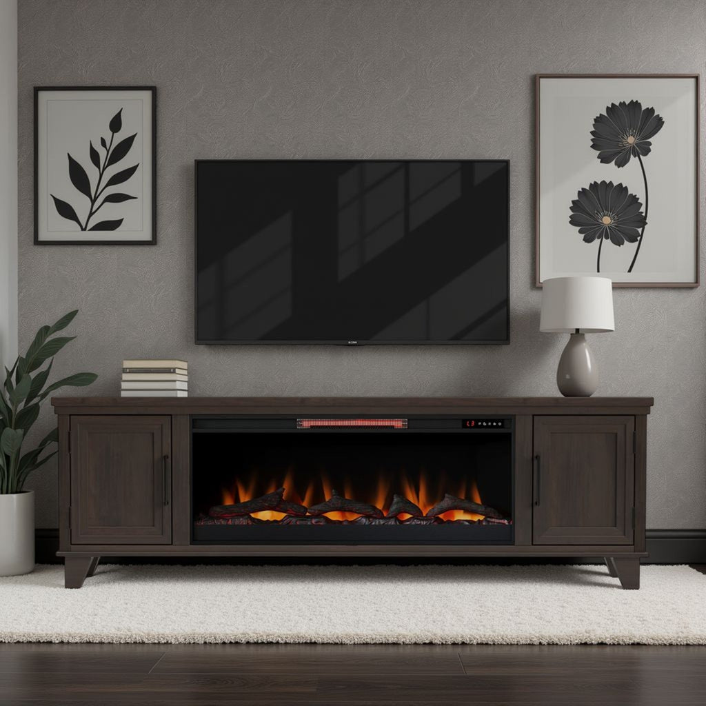 Real Cozy - 78" Sonoma Fireplace TV Stand