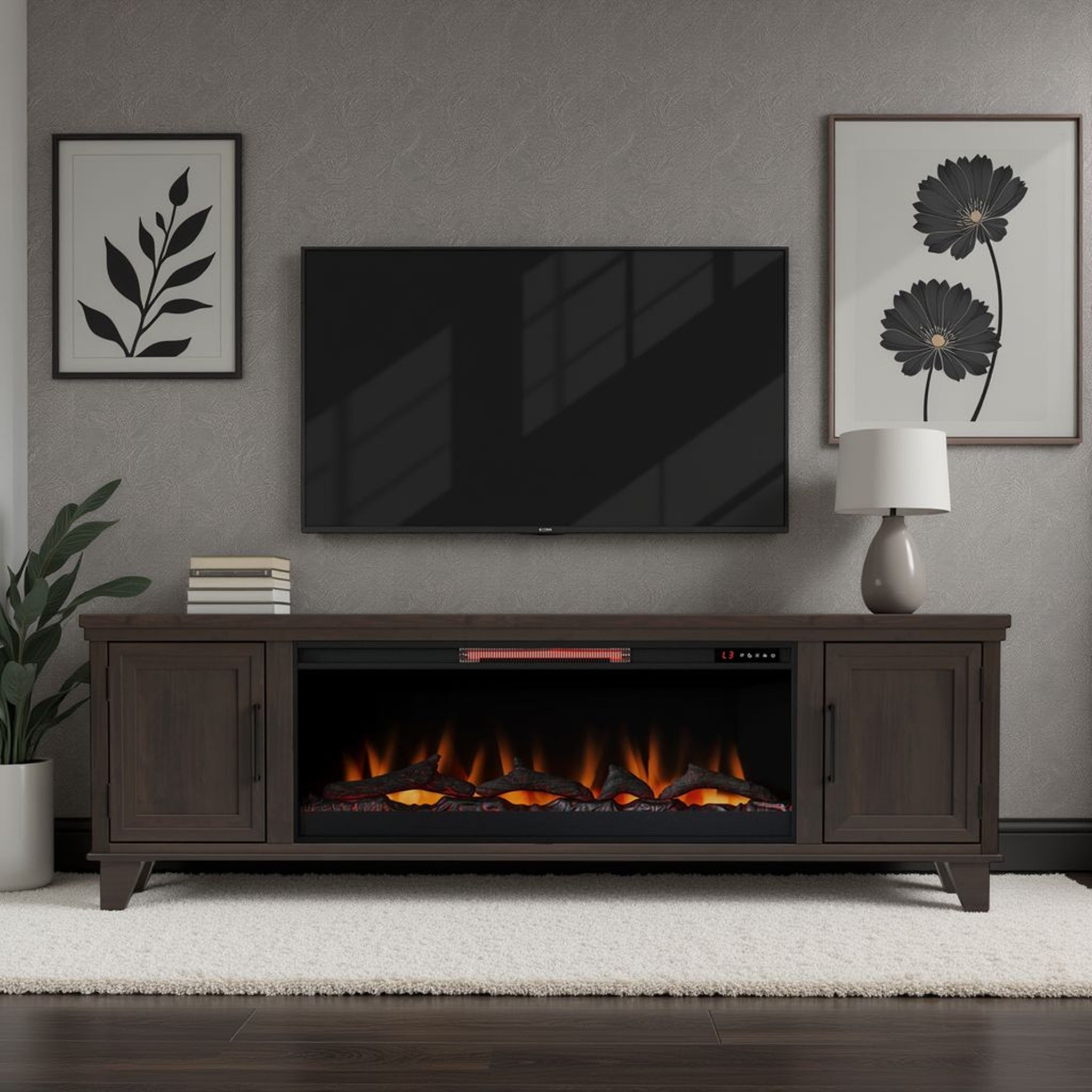 Real Cozy - 78" Sonoma Fireplace TV Stand